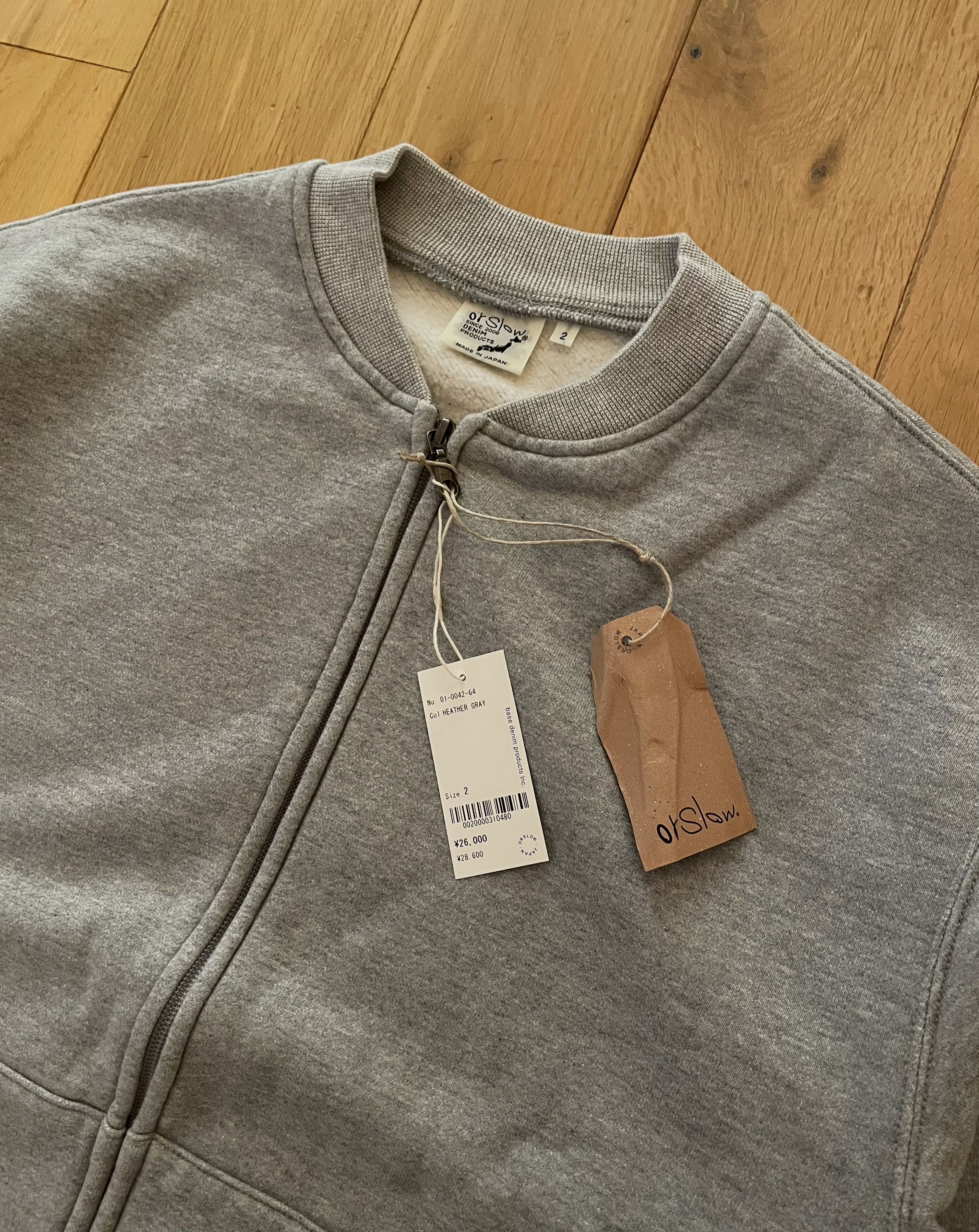 Orslow orSlow Densely Woven Zip Sweatshirt Grey Size 2 Size US M / EU 48-50 / 2 - 3 Thumbnail