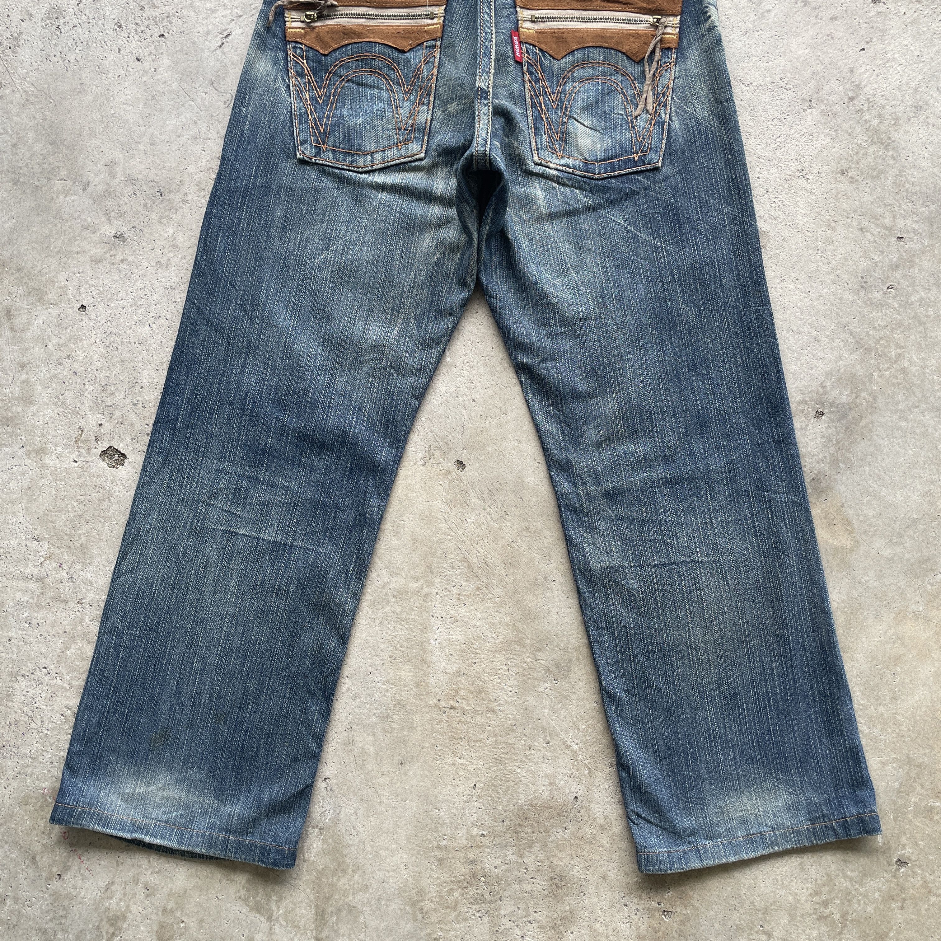 Edwin W32 Vintage Edwin Distressed Jeans Faded Rusty Denim Pants Size US 32 / EU 48 - 10 Thumbnail
