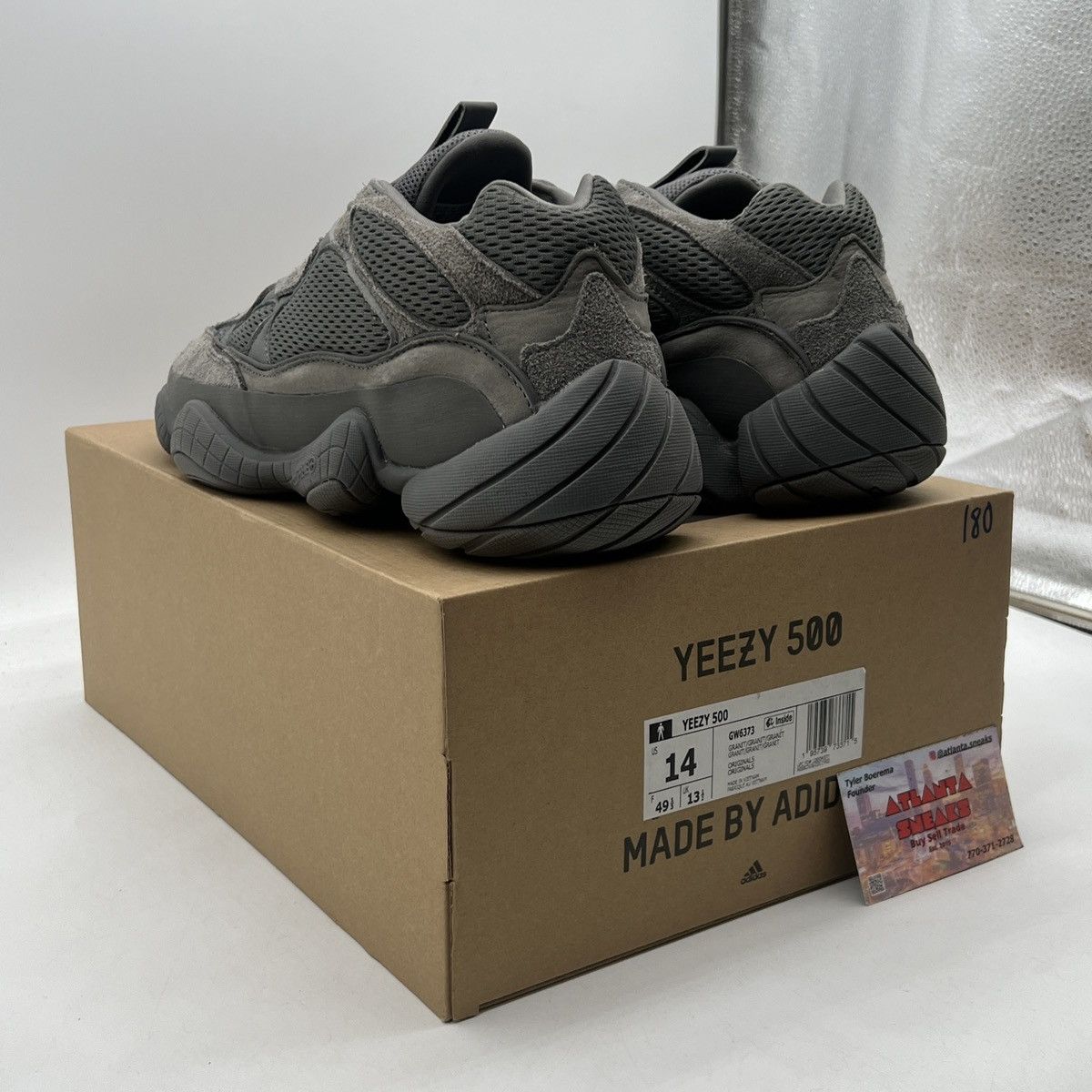 Adidas Yeezy 500 granite Size US 14 / EU 47 - 4 Thumbnail