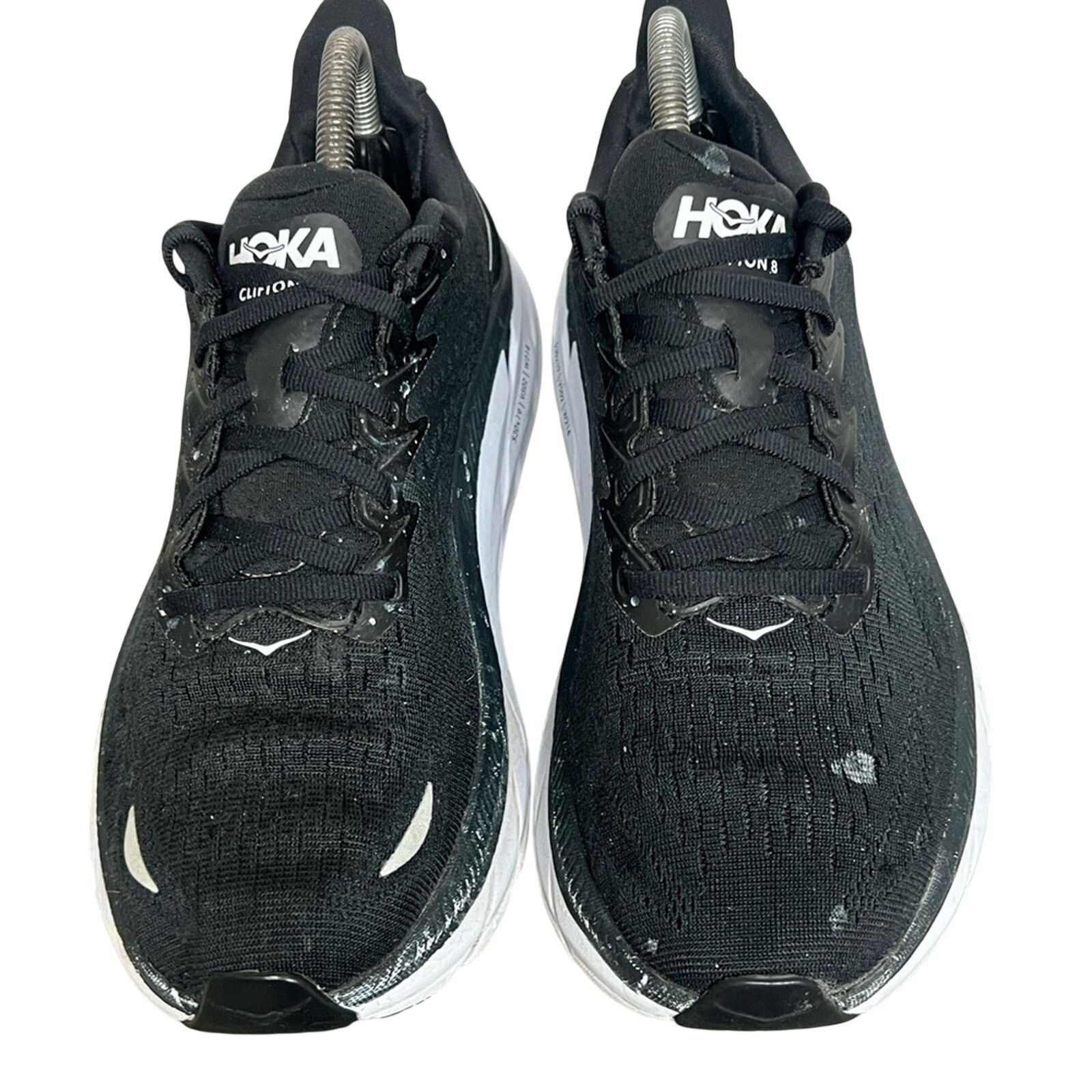 Hoka Hoka One One Clifton 8 Shoes Black White Running Women Size US 9 / IT 39 - 6 Thumbnail