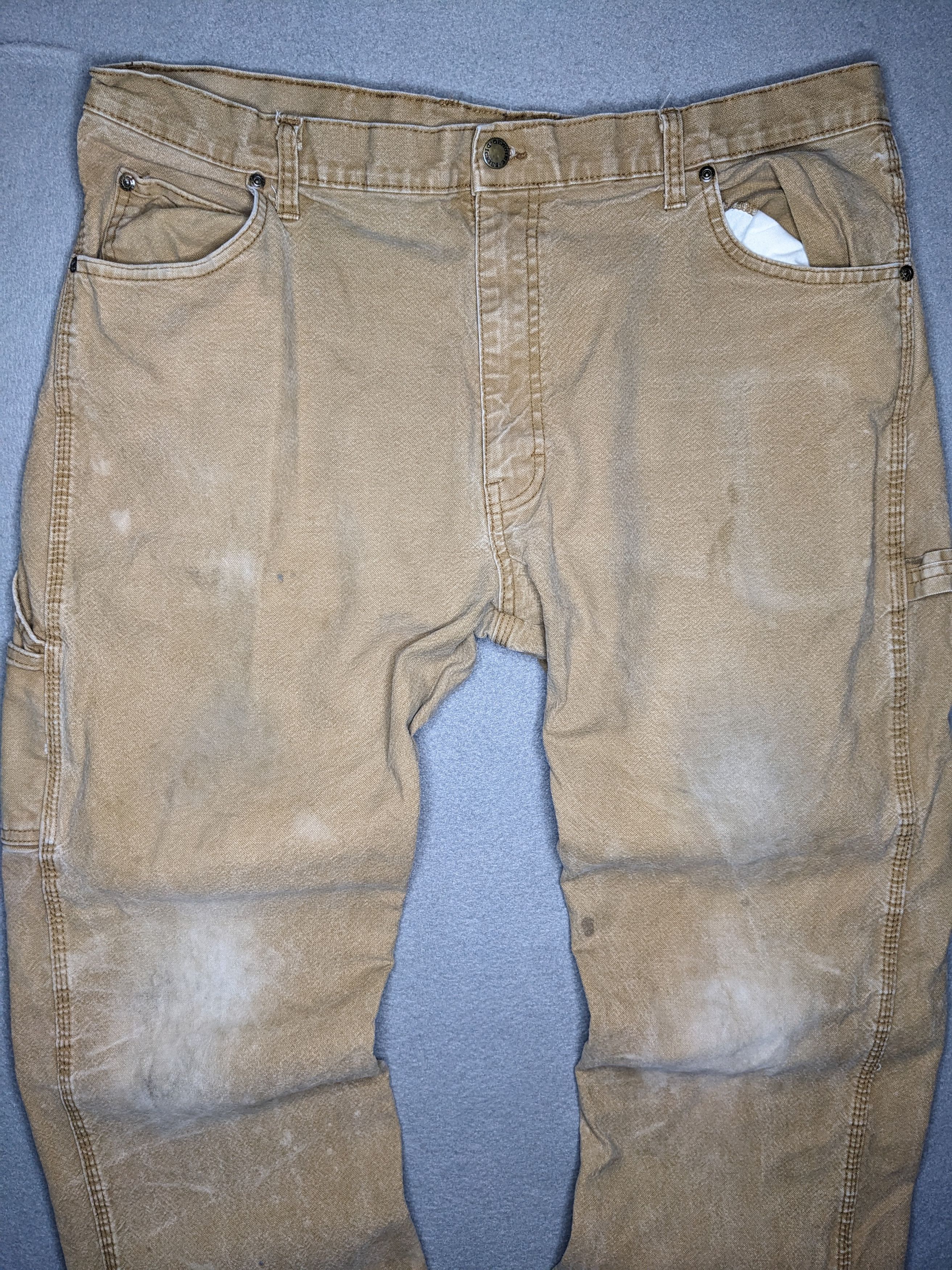 Dickies Dickies Carpenter Pants 38x30 Canvas Beige Distressed Faded Size US 38 / EU 54 - 3 Thumbnail