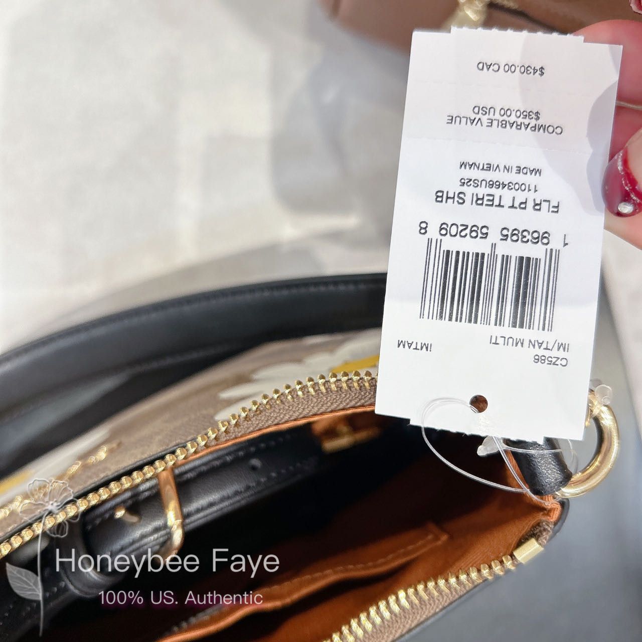 Coach Teri Shoulder Bag In Signature Canvas With Floral CZ586 Size ONE SIZE - 8 Thumbnail
