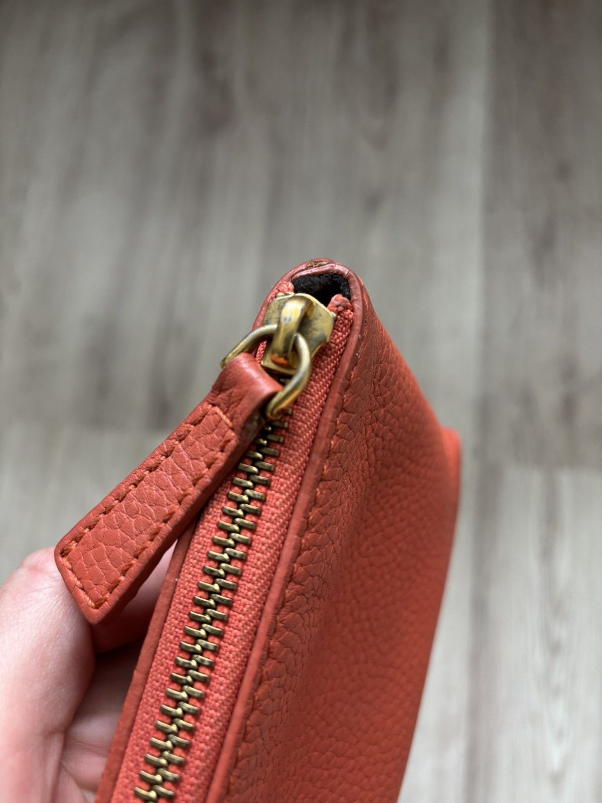 Burberry Burberry Orange Grain Leather Cosmetic Pouch – ROSCROM215CR Size ONE SIZE - 11 Thumbnail