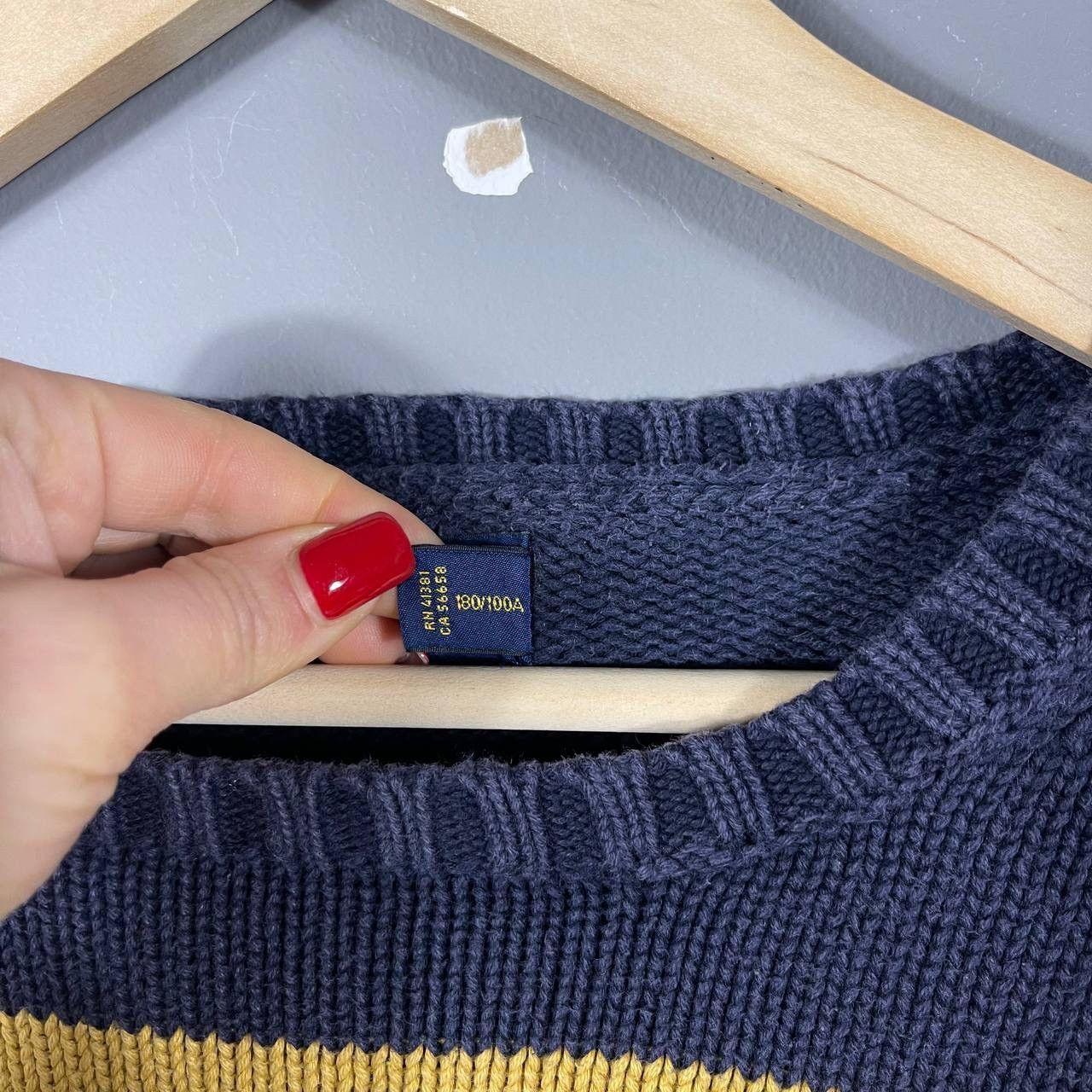 Polo Ralph Lauren Polo Ralph Lauren Vintage Crest Rugby Knit Sweater Size US L / EU 52-54 / 3 - 5 Thumbnail