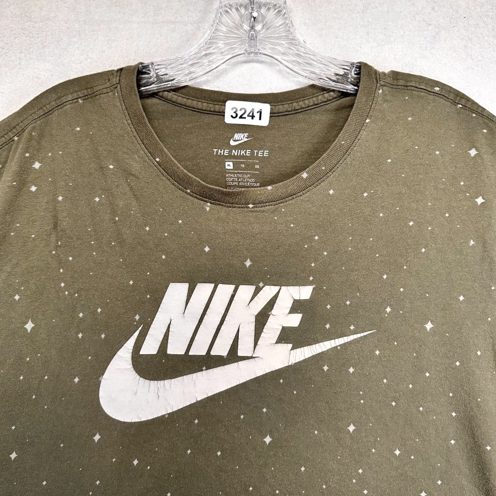 Nike Nike T-Shirt Mens Large Green Sports Logo Crew Neck Short Sleeve Breathable Cotton Size US L / EU 52-54 / 3 - 4 Thumbnail