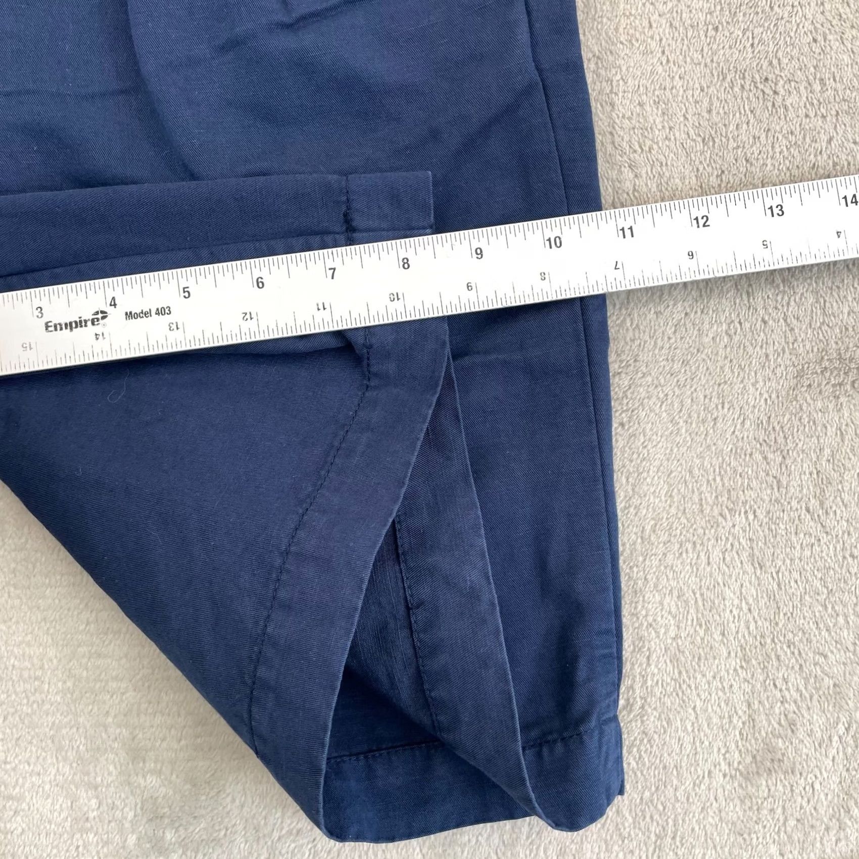 Orlebar Brown Orlebar Brown Bancroft Side Tab Shorts Men 34 Blue Linen Blend Pleated Casual Preppy Pockets 9in Inseam Mach Washable Slask Pocket Spring Summer Size US 34 / EU 50 - 5 Thumbnail