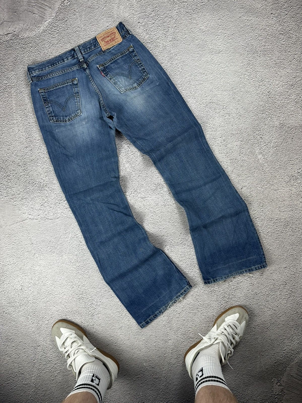 Levi's Vintage Clothing Vintage Levi’s 529 03 Baggy Bootcut Washed Denim Blue Jeans Size 32" / US 10 / IT 46 - 2 Thumbnail