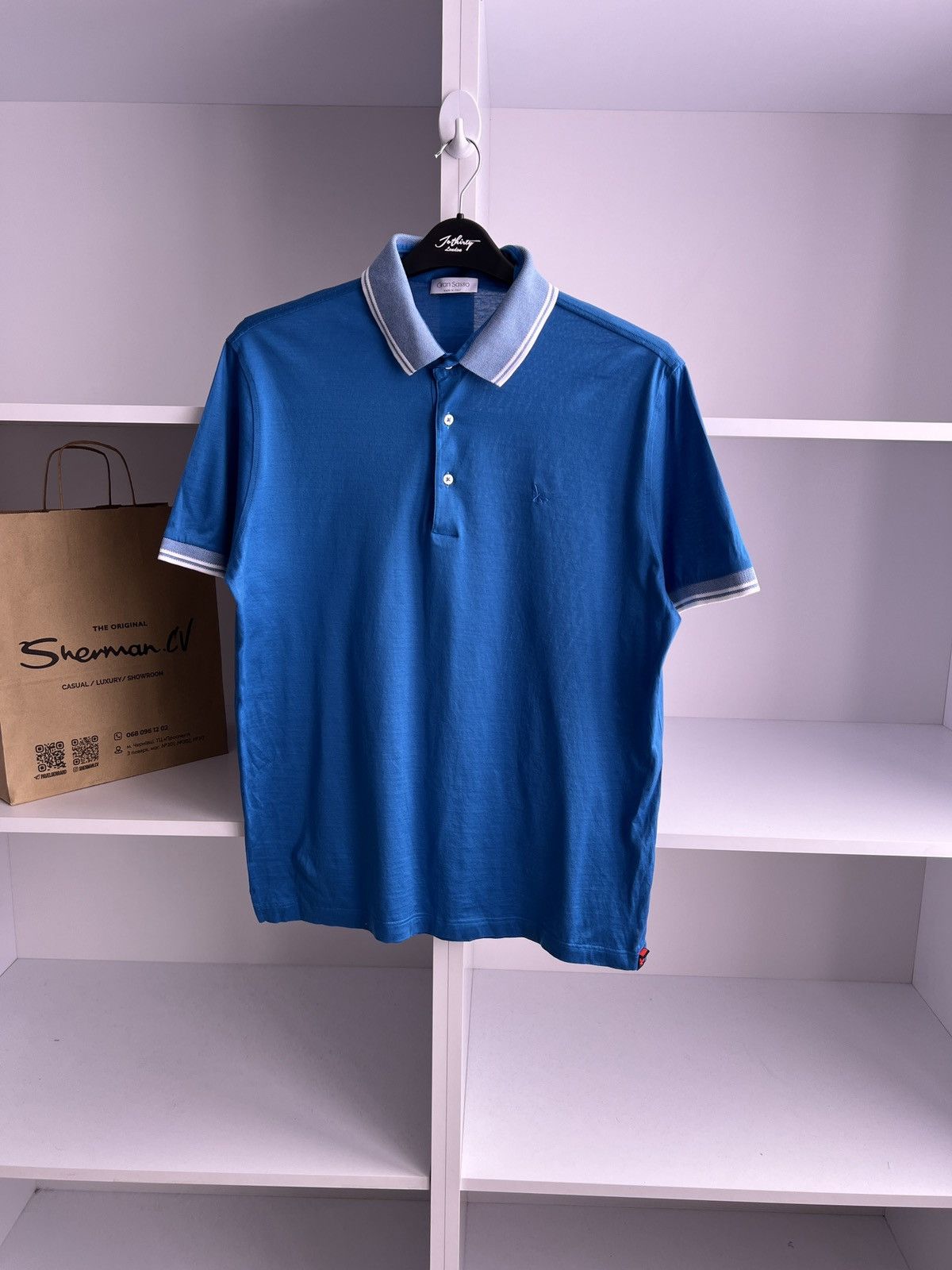 Gran Sasso × Vintage Vintage Gran Sasso Luxury old money style polo Size US L / EU 52-54 / 3 - 4 Thumbnail