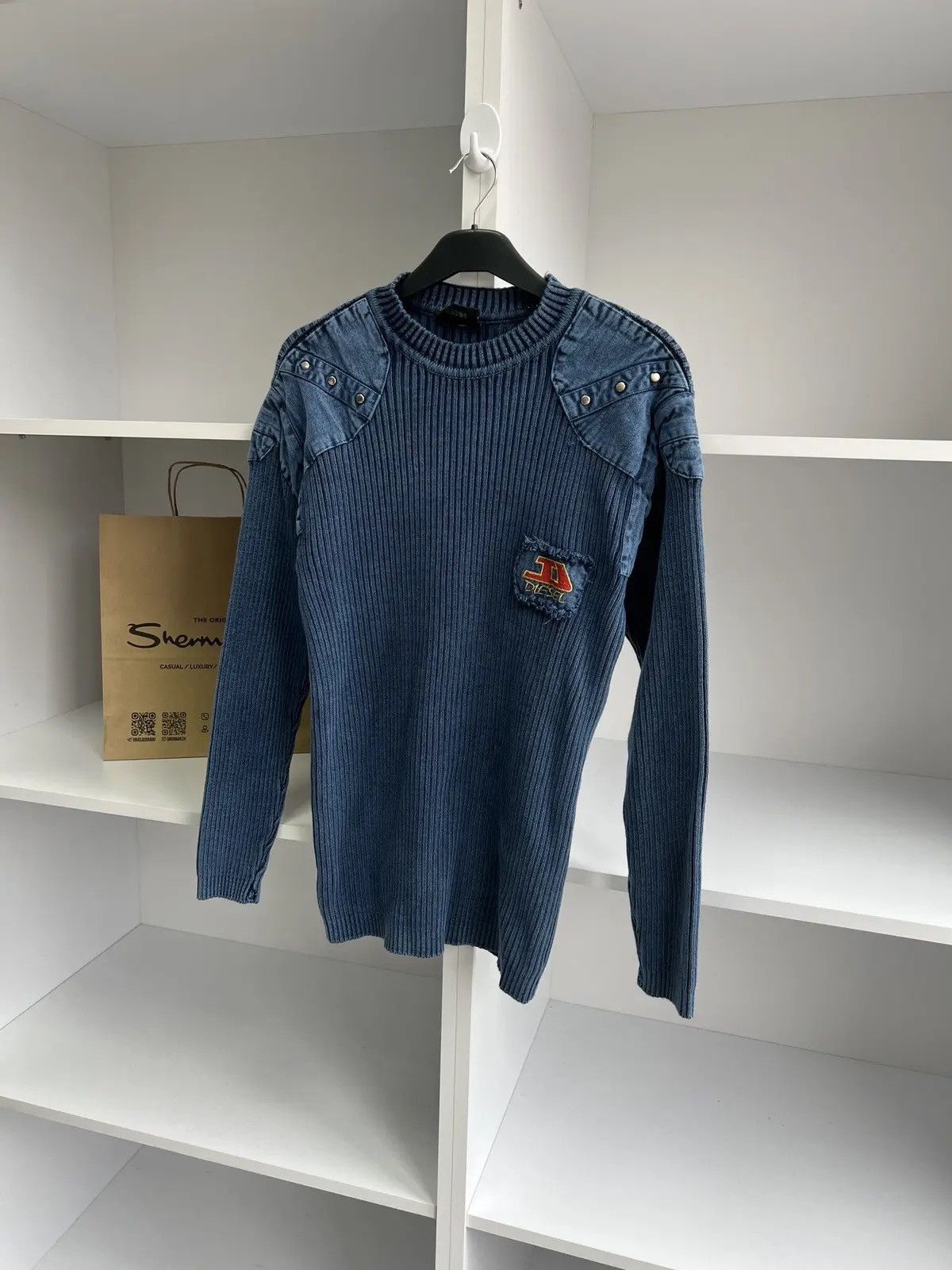 Designer × Diesel × Vintage Vintage Diesel Archival Y2K Japanese Style Sweater Size US L / EU 52-54 / 3 - 3 Thumbnail