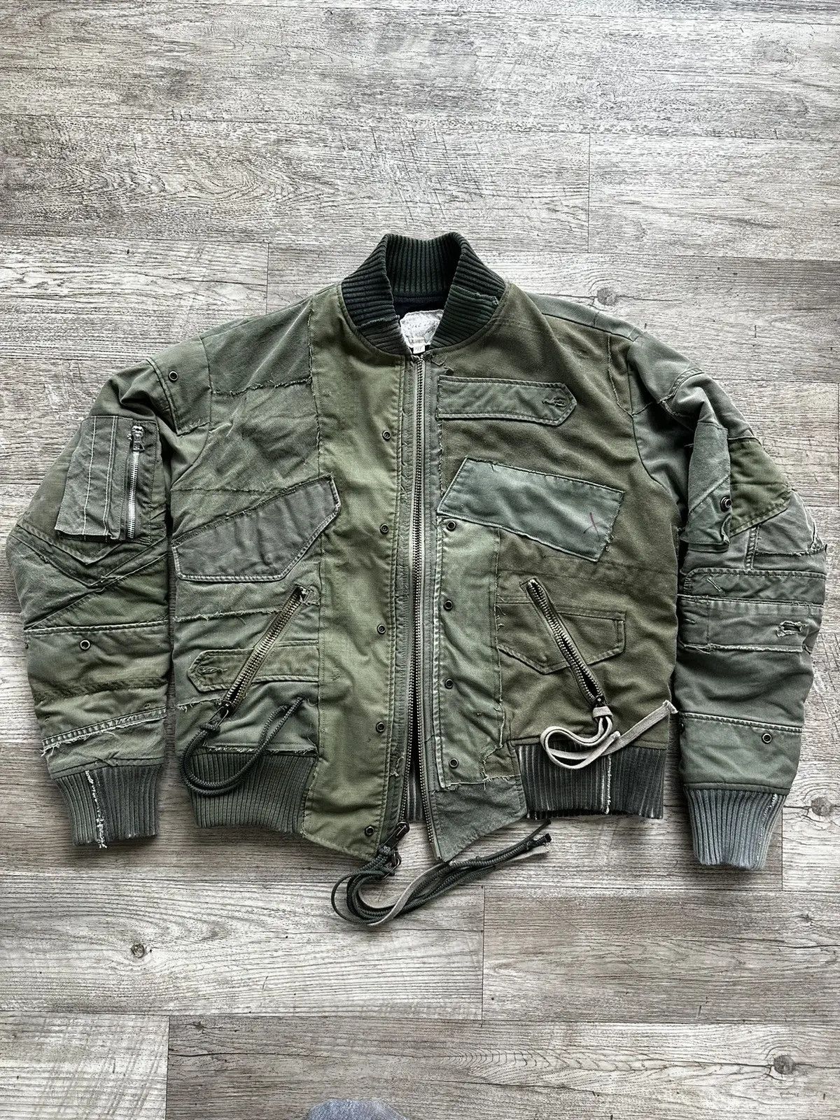 Greg Lauren Scrapwork Army Flight Jacket Size US XL / EU 56 / 4 - 1 Thumbnail