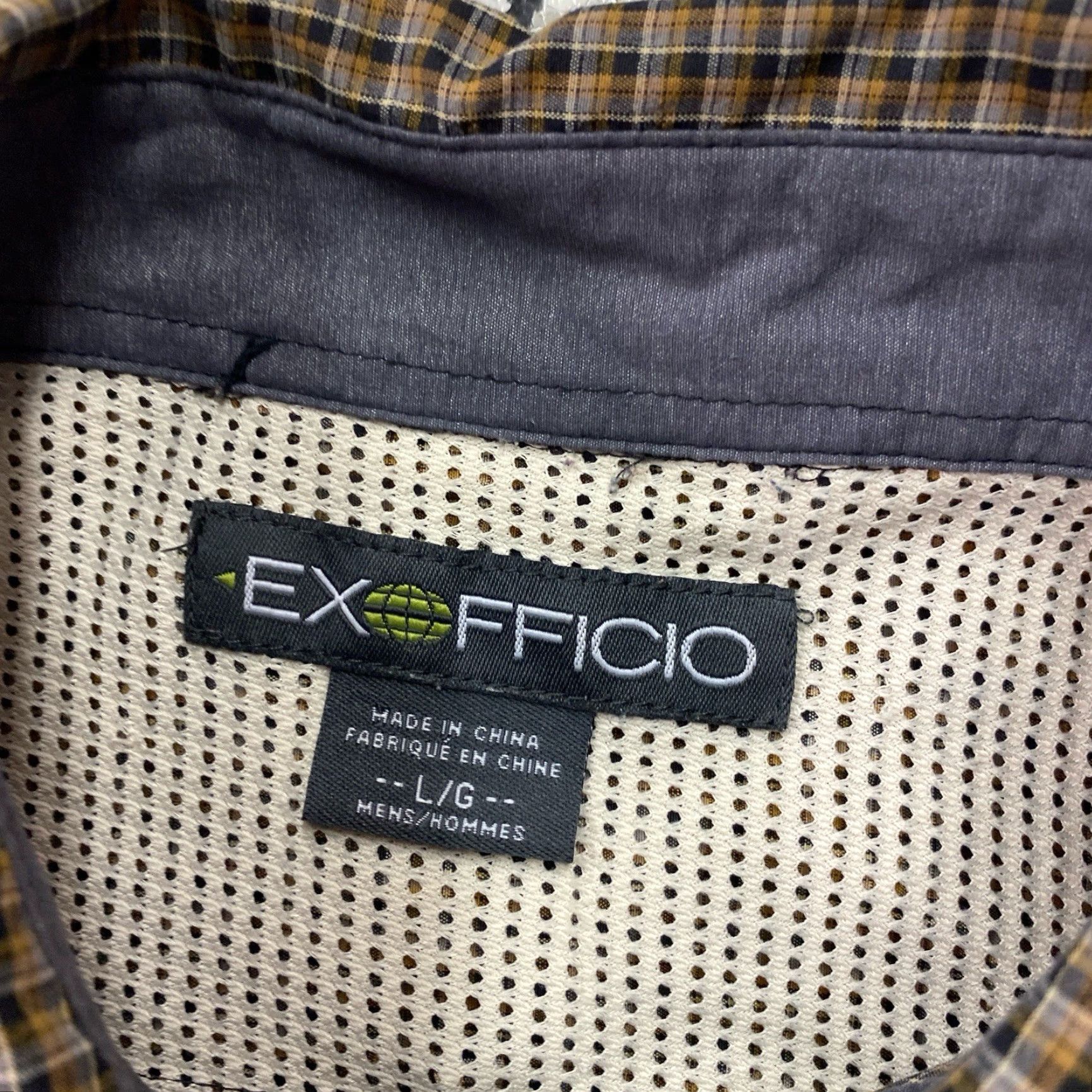 ExOfficio ExOfficio Shirt Mens Large Brown Plaid Flannel Outdoor Lightweight Vented Shirt Size US L / EU 52-54 / 3 - 2 Thumbnail