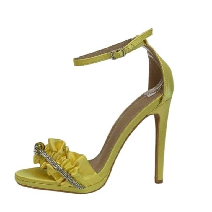 Other KATHY DIN / Chelsey-17 / Yellow Satin / Rhinestone / Ruffle Size US 9 / IT 39 - 3 Thumbnail
