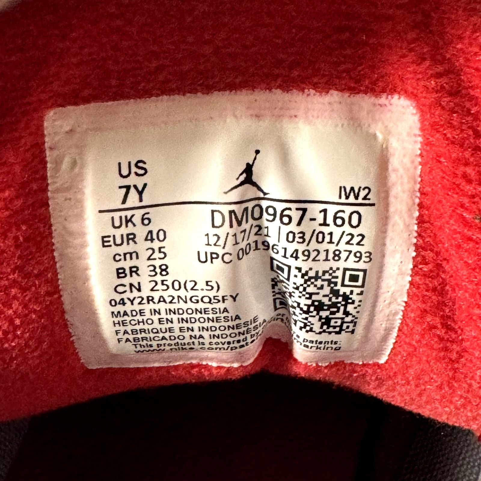 Jordan Brand × Nike Size 7 - Air Jordan 3 Retro GS Fire Red 2022 Men's Shoes Size US 7 / EU 40 - 8 Thumbnail