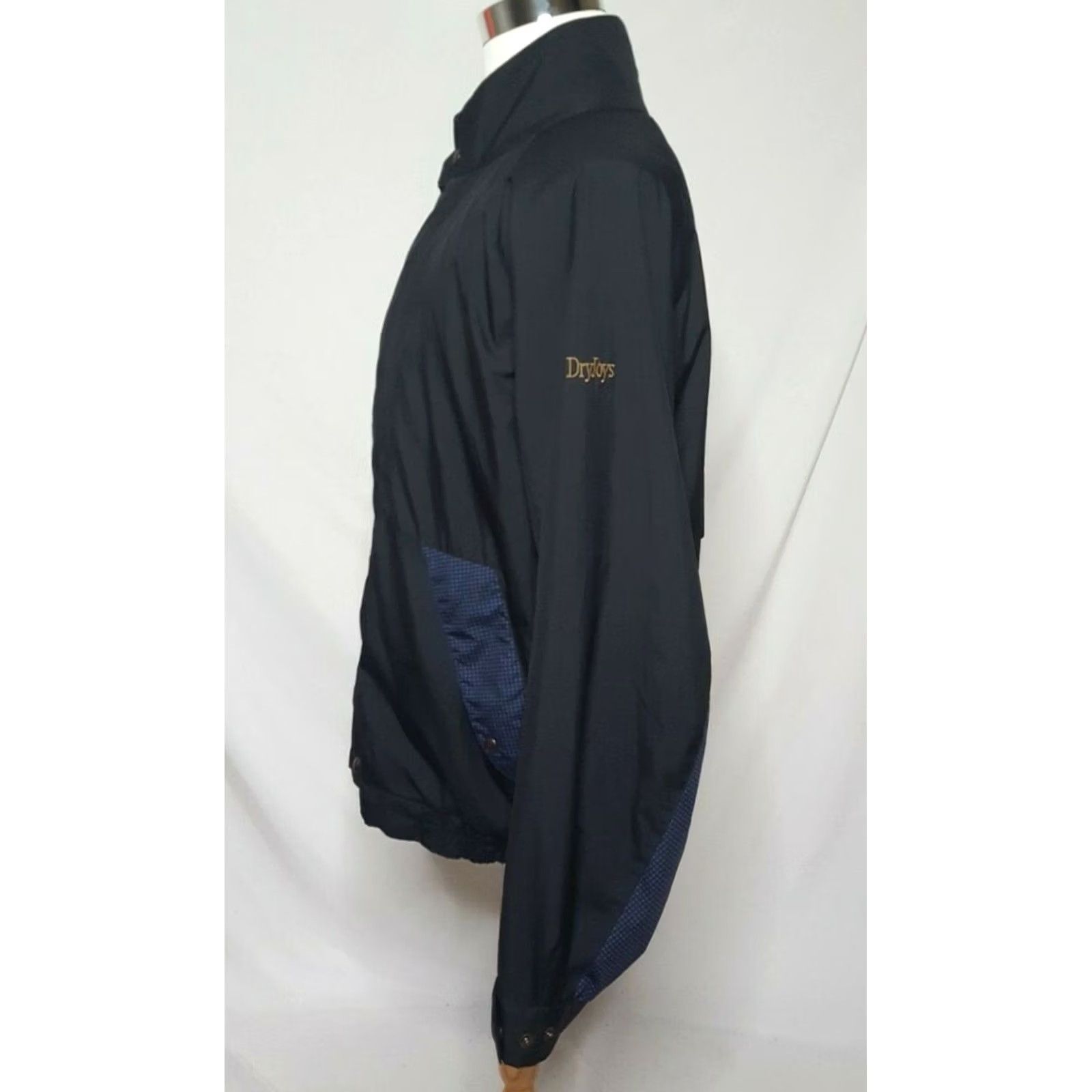 Footjoy FootJoy Jacket Mens XL Windbreaker Black Blue Full Zip Golf Long Sleeve Vented Polyester Shell Nylon Lining Size US XL / EU 56 / 4 - 2 Thumbnail