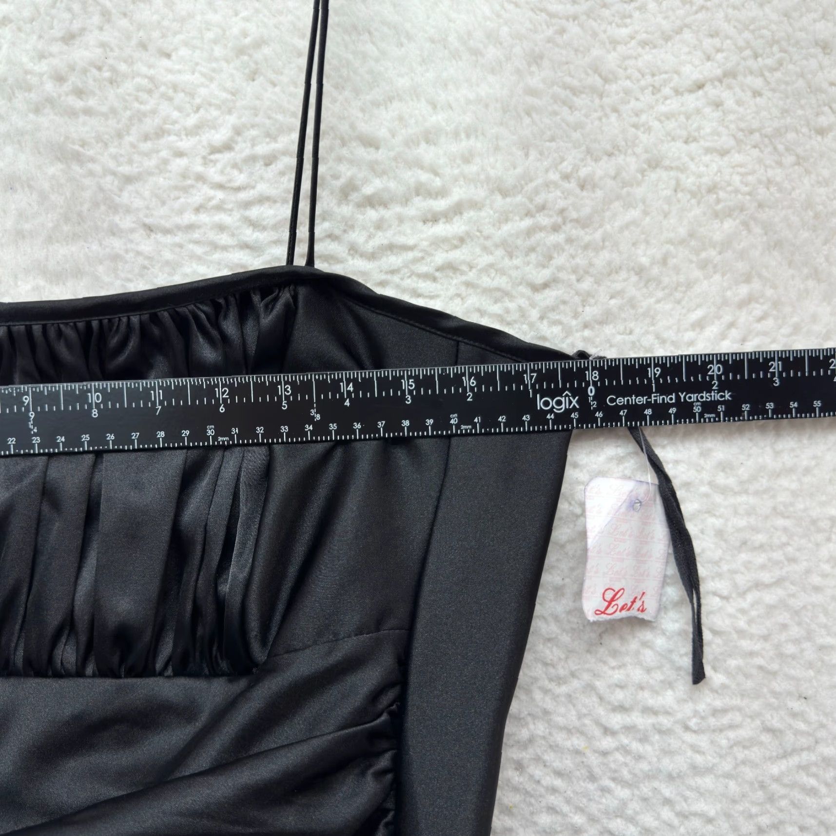 Vintage NEW DEADSTOCK 90s Y2K Vintage Prom Dress Large Black Satin Fairy Goth Whimsigoth Size L / US 10 / IT 46 - 7 Thumbnail