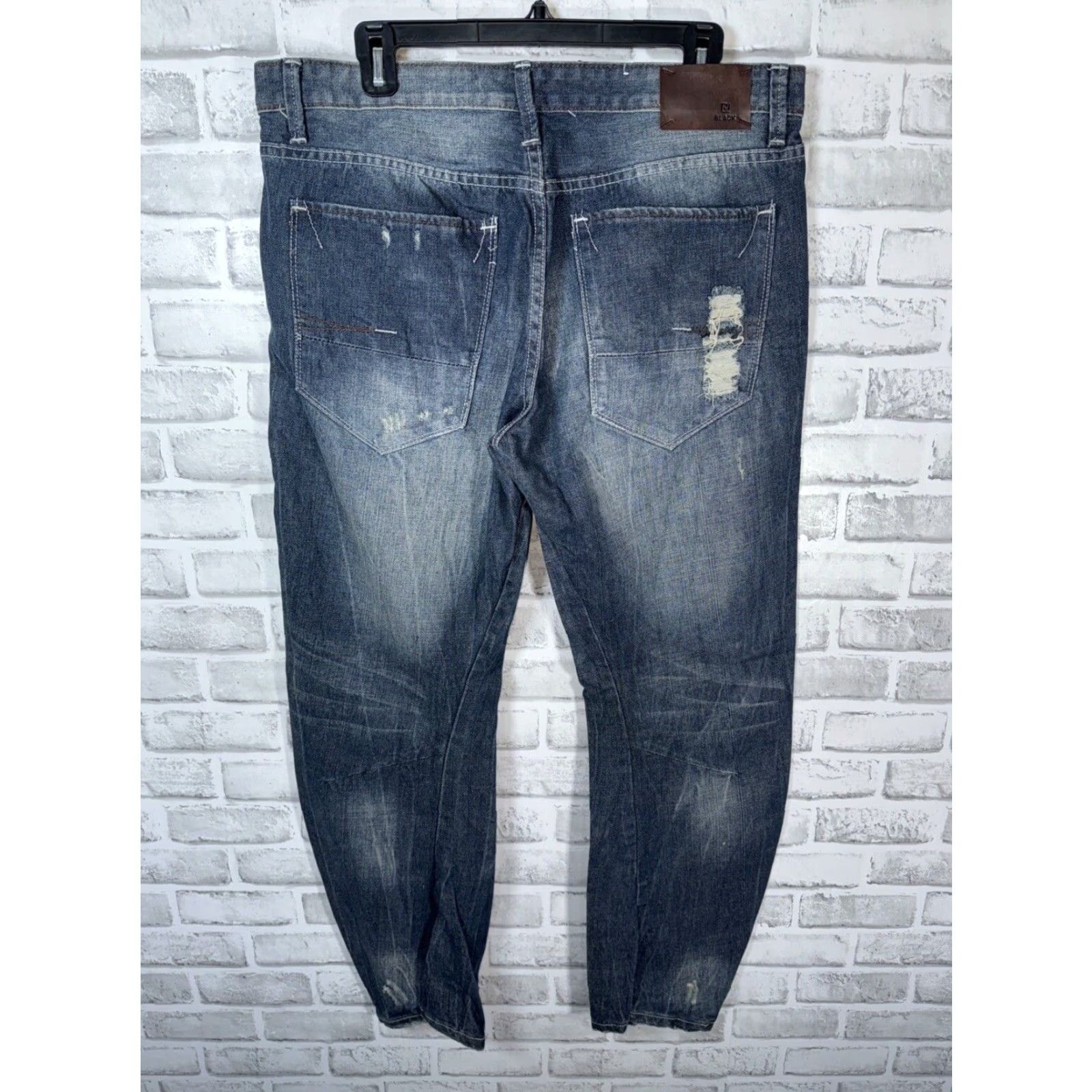 Vintage VINTAGE CJ BLACK Jeans Slouch Fit Tapered Leg Men 34x30 Blue Size US 34 / EU 50 - 8 Thumbnail
