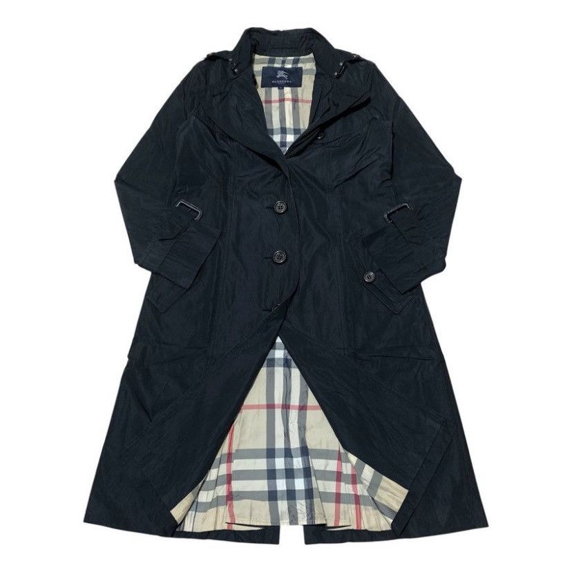 Burberry VTG 90s BURBERRY LONG COAT NOVA CHECK Size XS / US 0-2 / IT 36-38 - 1 Thumbnail