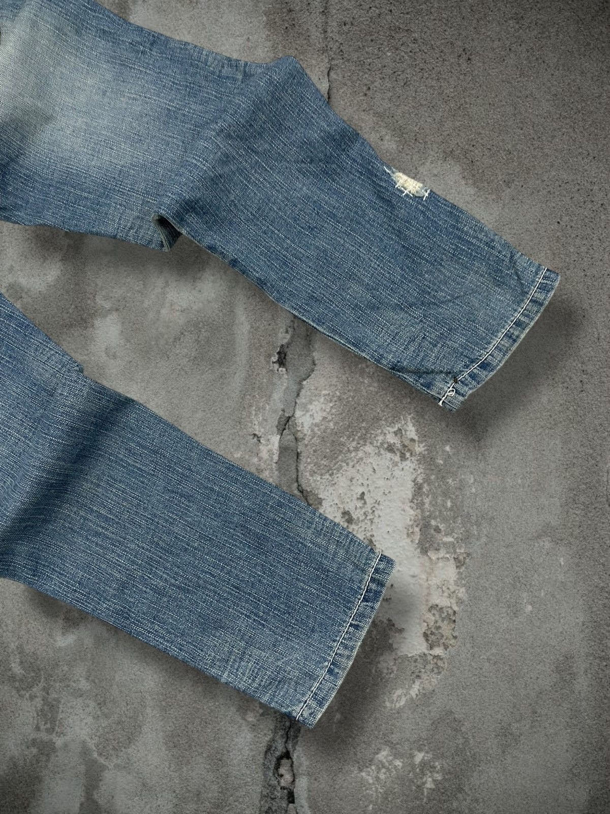Hysteric Glamour Vintage Japan Drabito Stitch Double Waist Distressed Denim Size US 32 / EU 48 - 13 Thumbnail