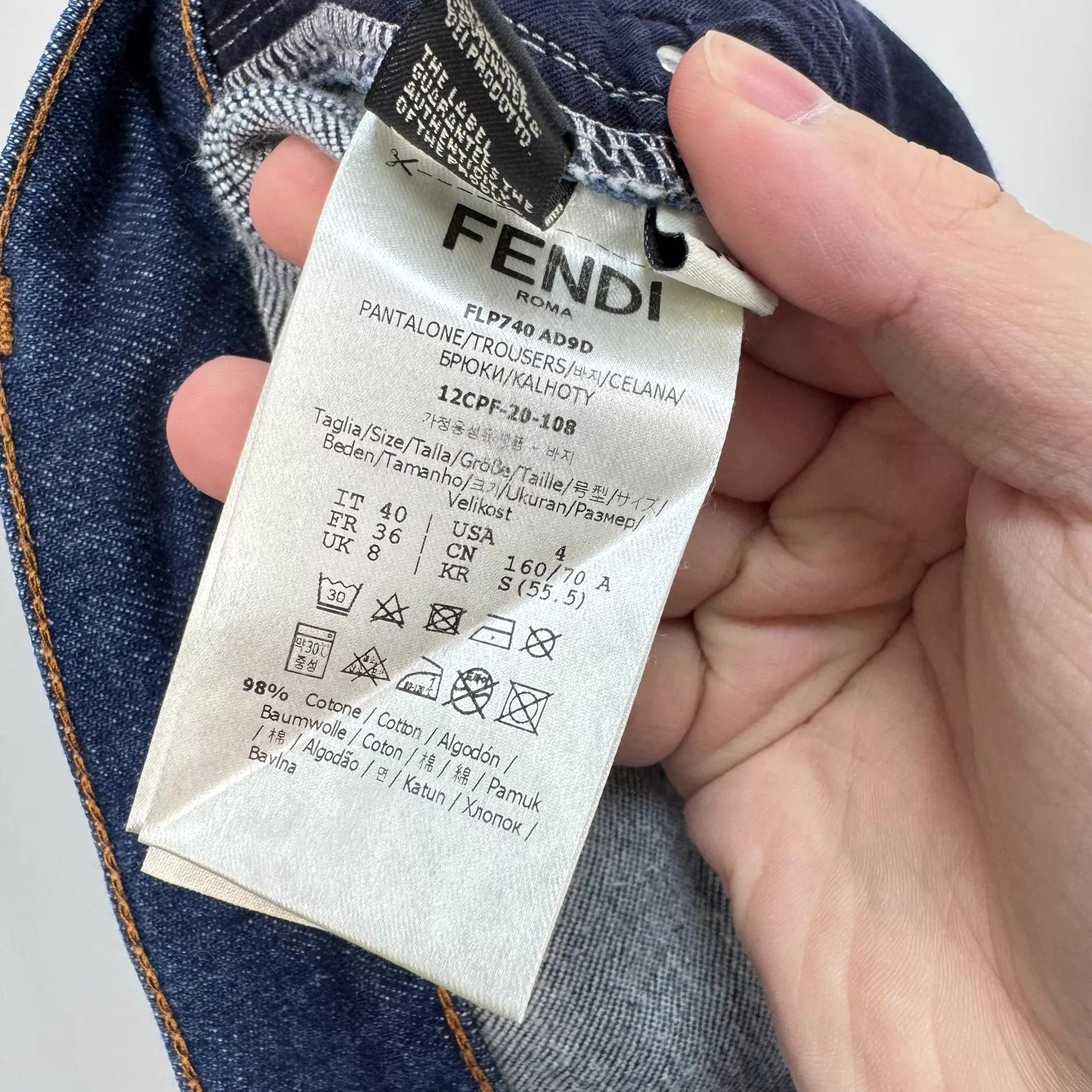 Fendi Fendi FF logo print washed jeans 40W 99 New Size 27" / US 4 / IT 40 - 7 Thumbnail