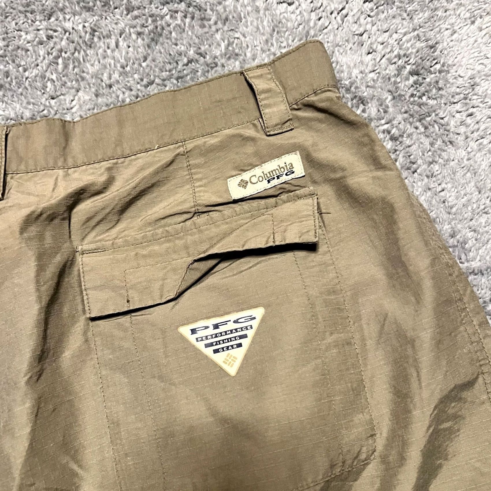 Vintage Columbia PFG Shorts Mens 38 Light Brown Ripstop Cargo Size US 38 / EU 54 - 4 Thumbnail