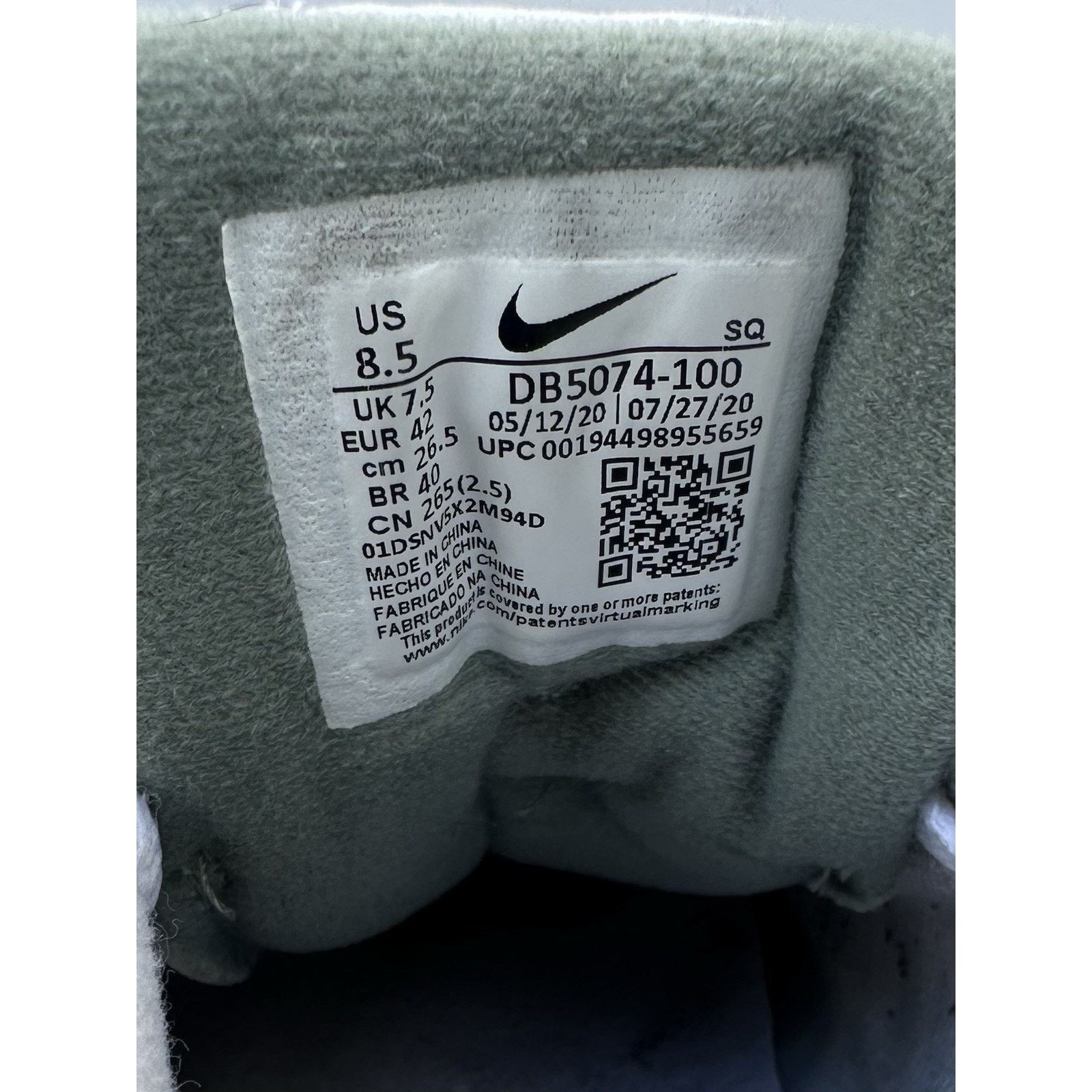 Nike Nike Air Max 1 PRM Premium Spiral Sage White Grey men 8.5 Size US 8.5 / EU 41-42 - 12 Thumbnail