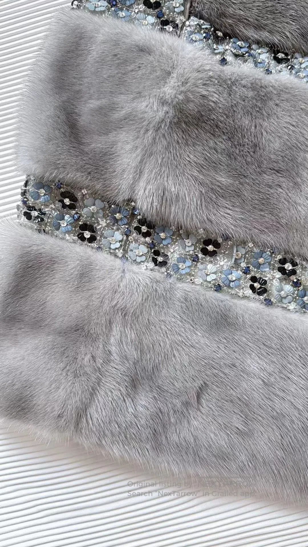 Valentino Valentino Light Gray Mink Fur Coat. Size M / US 6-8 / IT 42-44 - 3 Thumbnail