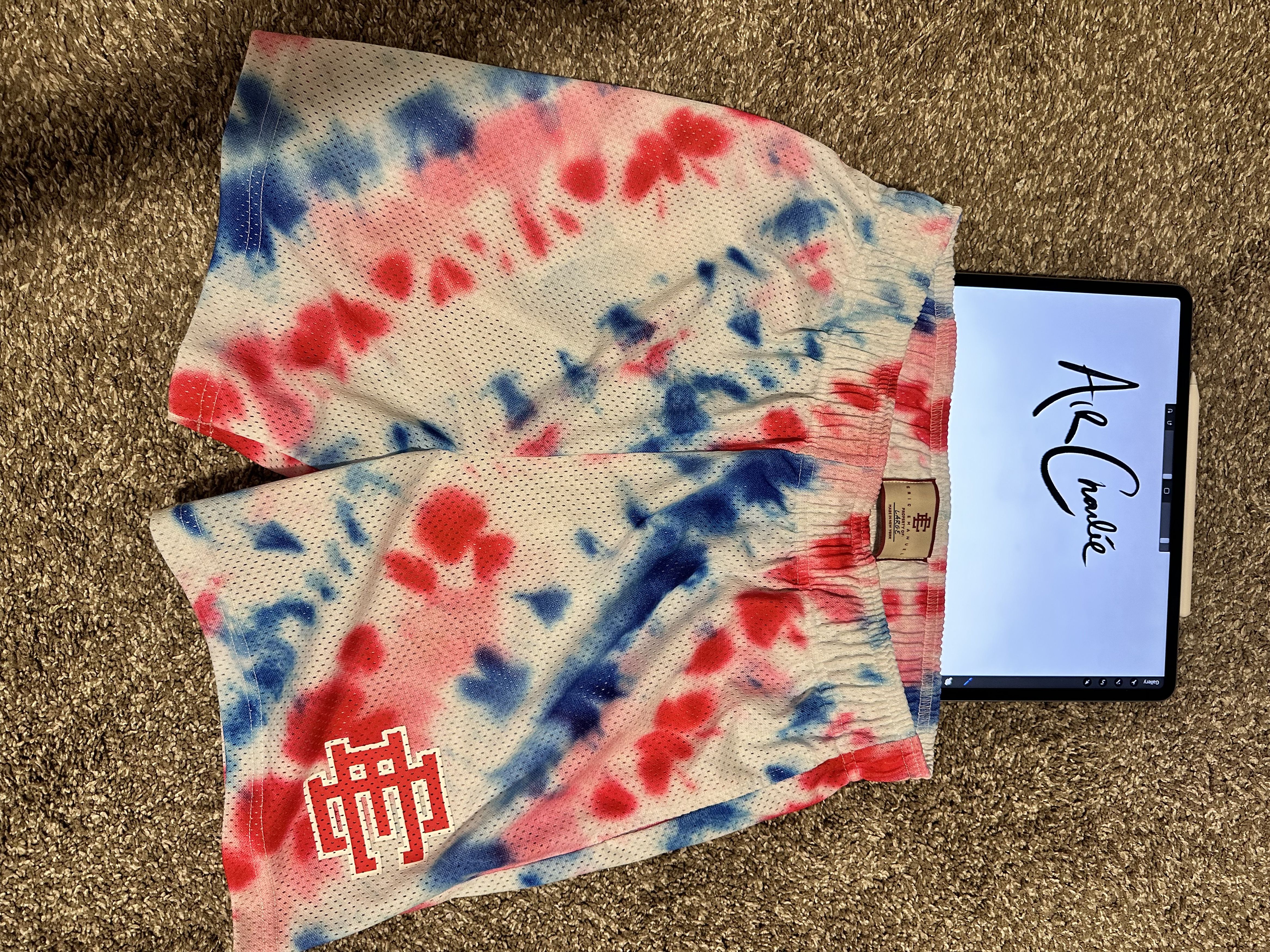 Pre-owned Eric Emanuel Ee  Shorts In Tie Dye