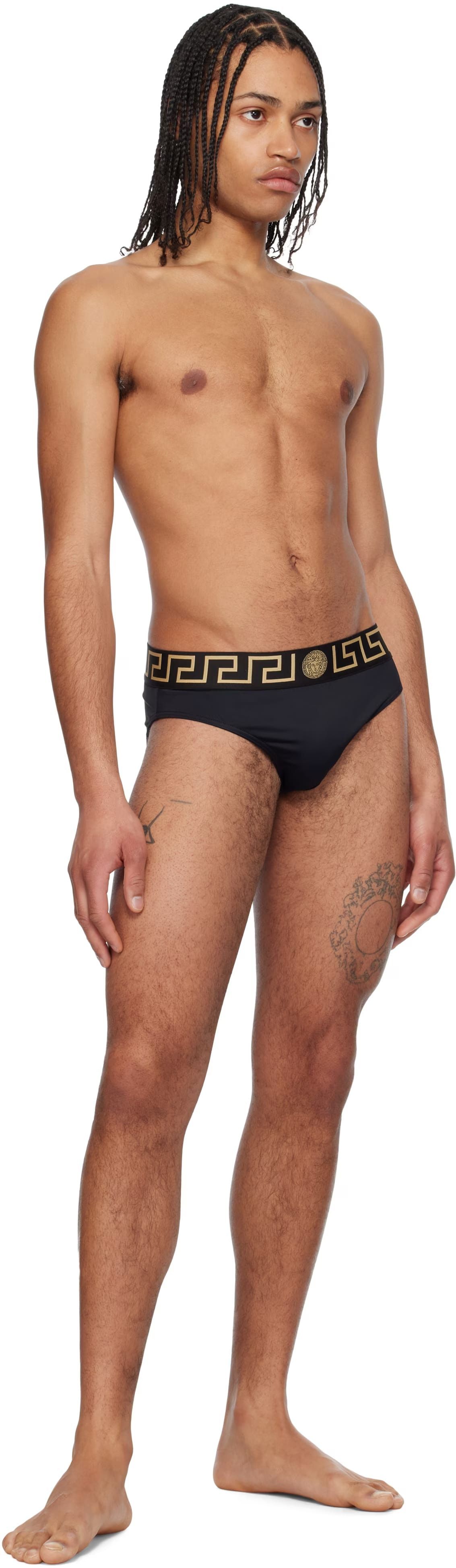 Versace Size 7 Navy Mainline Greca Key Medusa Swim Essential Briefs Size US 38 / EU 54 - 10 Thumbnail