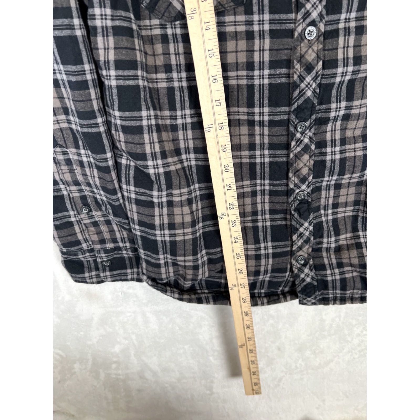 O'Neill O'Neill Jacket Mens Large Gray Plaid Sherpa Lined Flannel Shacket Y2K Bomber Jacket Casual Outdoor) Size US L / EU 52-54 / 3 - 4 Thumbnail