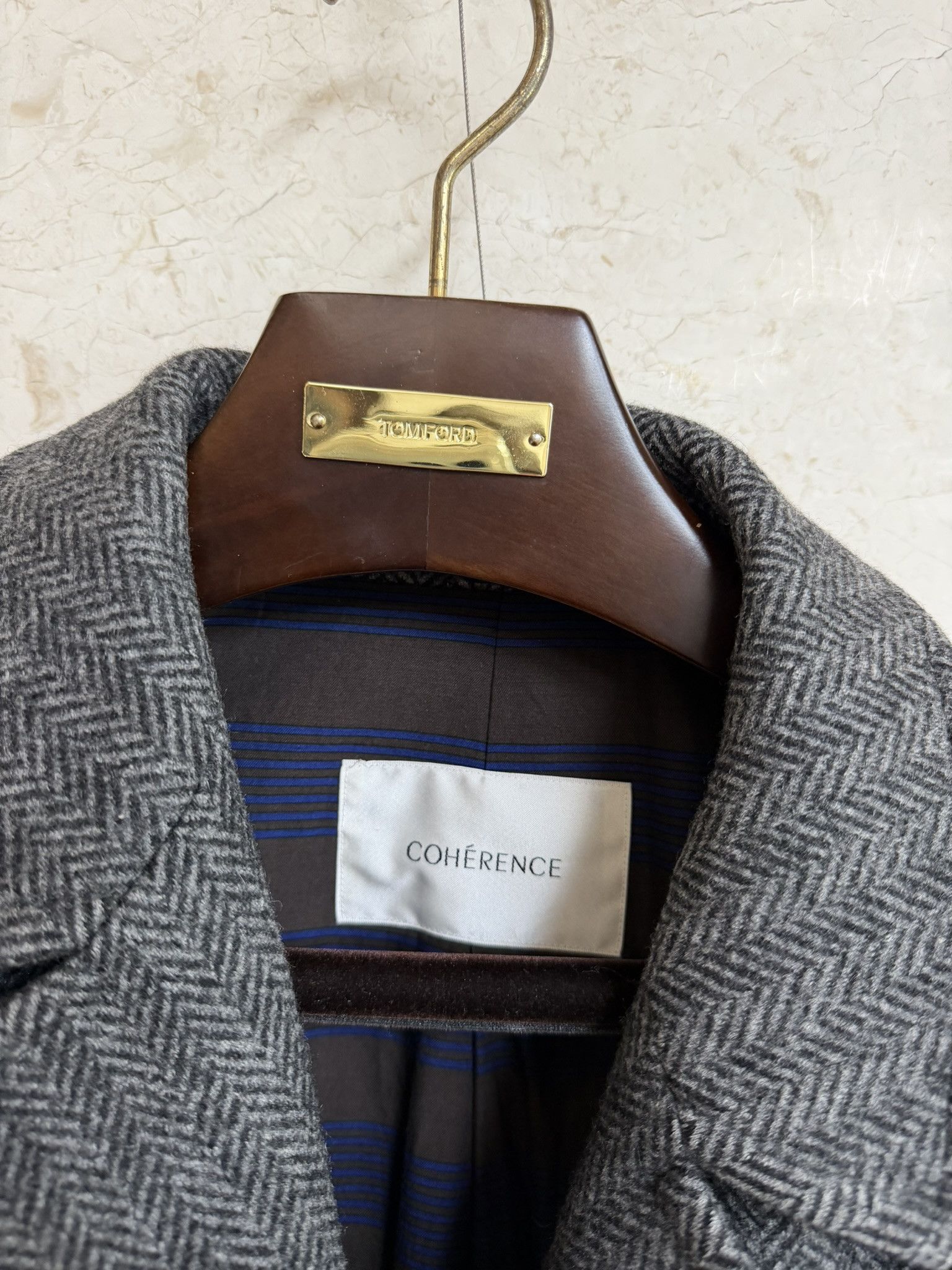 Other COHÉRENCE / CORB Chevron Tweed Grey Coat / M Size US M / EU 48-50 / 2 - 3 Thumbnail