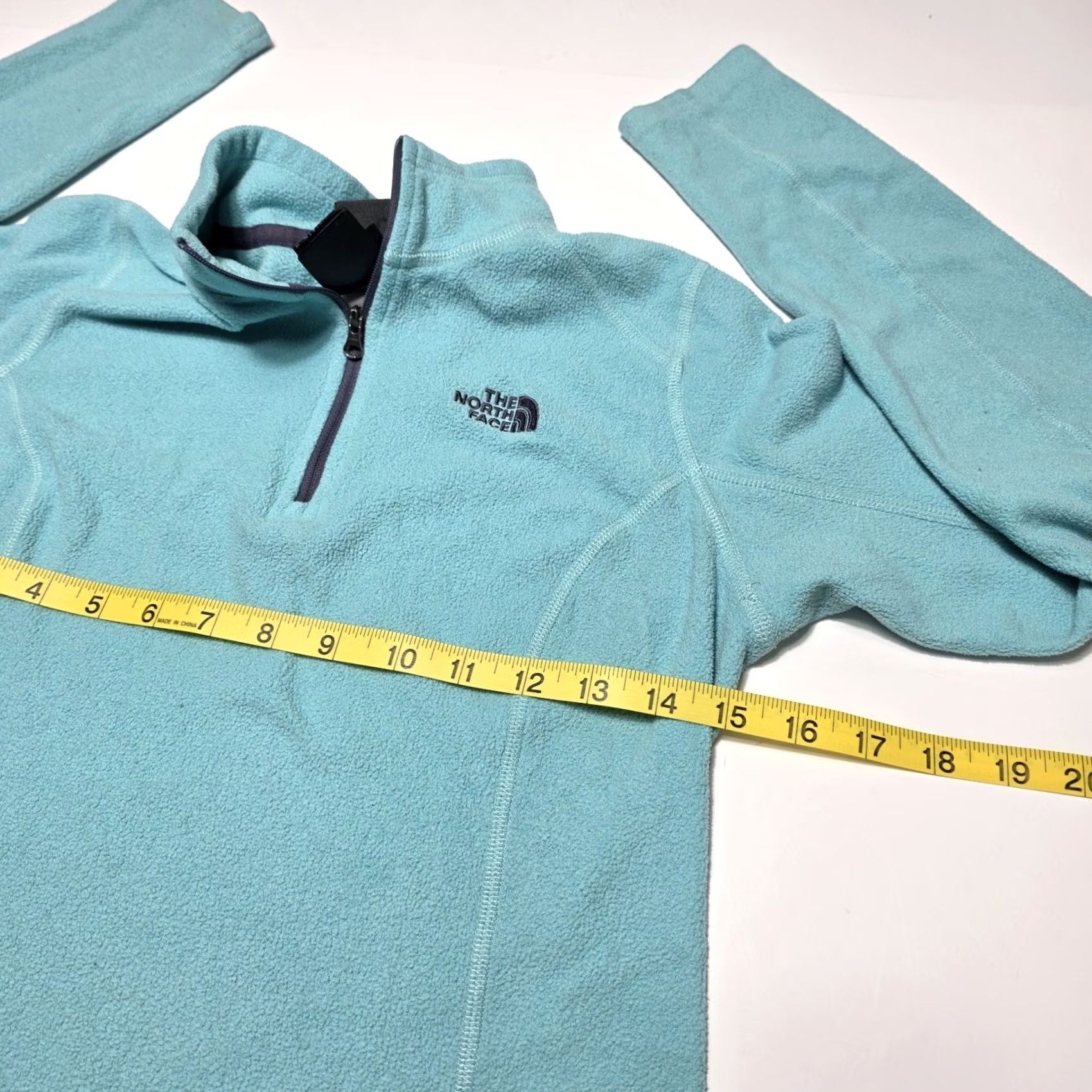 The North Face VINTAGE? (No) -- North Face Pullover Women S Teal Blue Fleece Quarter Zip Sweater Shirt Men? Size S / US 4 / IT 40 - 5 Thumbnail