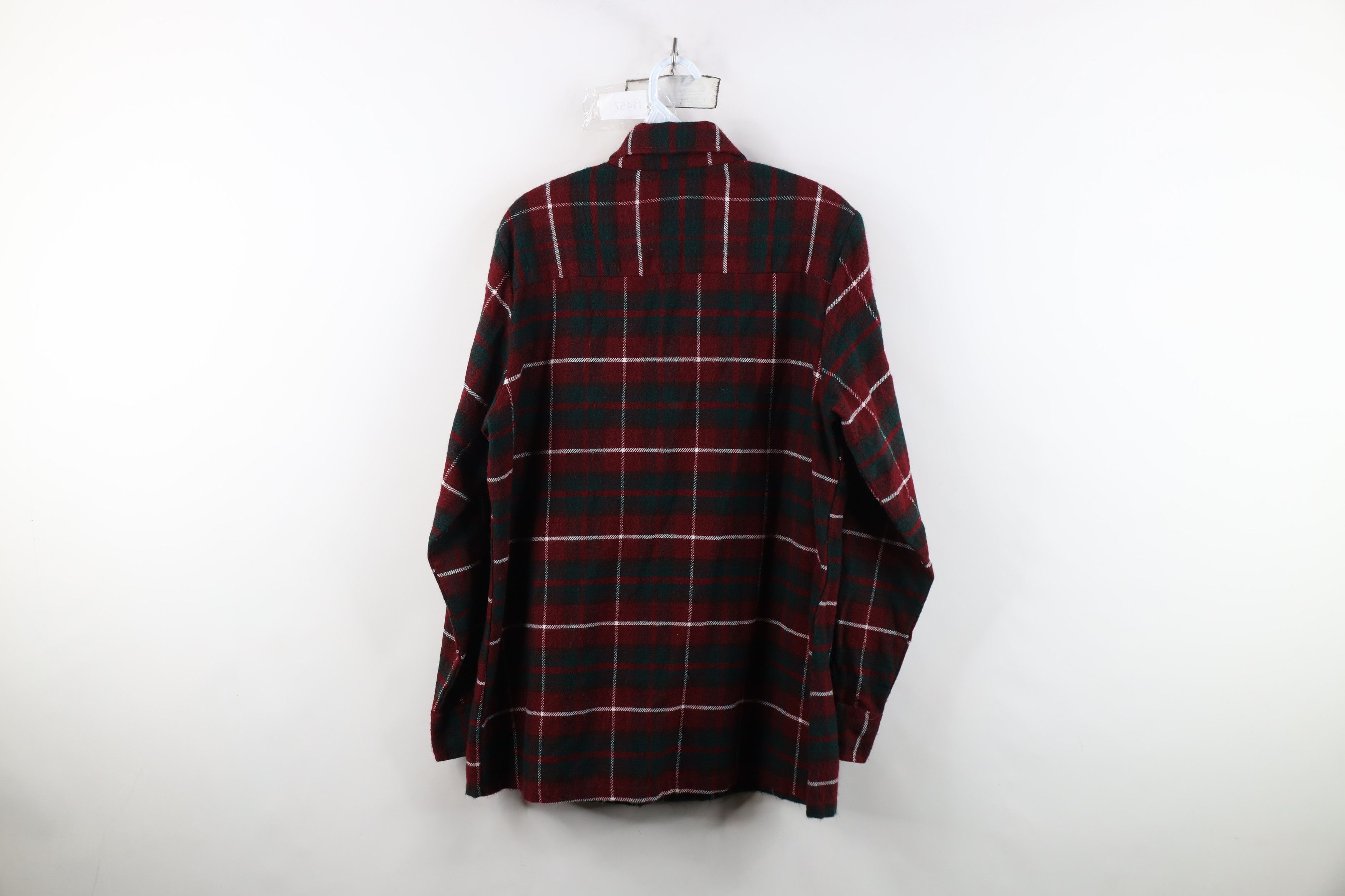 Vintage Vintage 70s Streetwear Knit Collared Button Shirt Plaid Size XS / US 0-2 / IT 36-38 - 9 Thumbnail