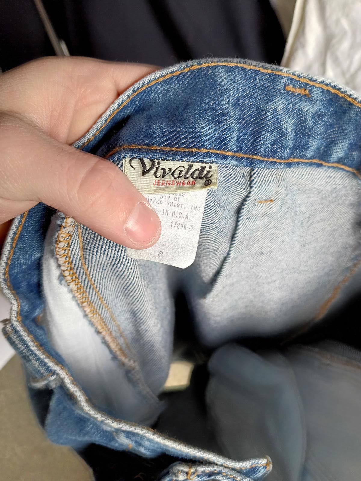 Designer Vintage Vivaldi High-Waisted Denim Skirt Size 30" / US 8 / IT 44 - 4 Thumbnail