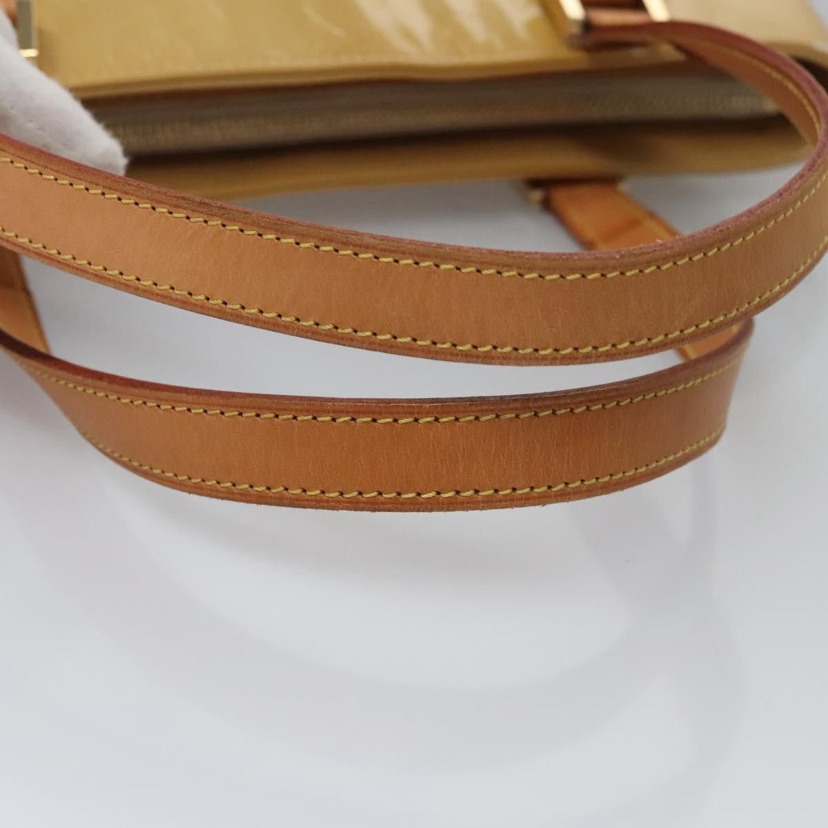 Louis Vuitton LOUIS VUITTON Monogram Vernis Houston Hand Bag Beige M91004 Size ONE SIZE - 8 Thumbnail