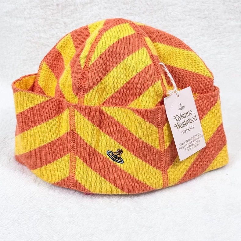 Vivienne Westwood Saturn striped knit cap
