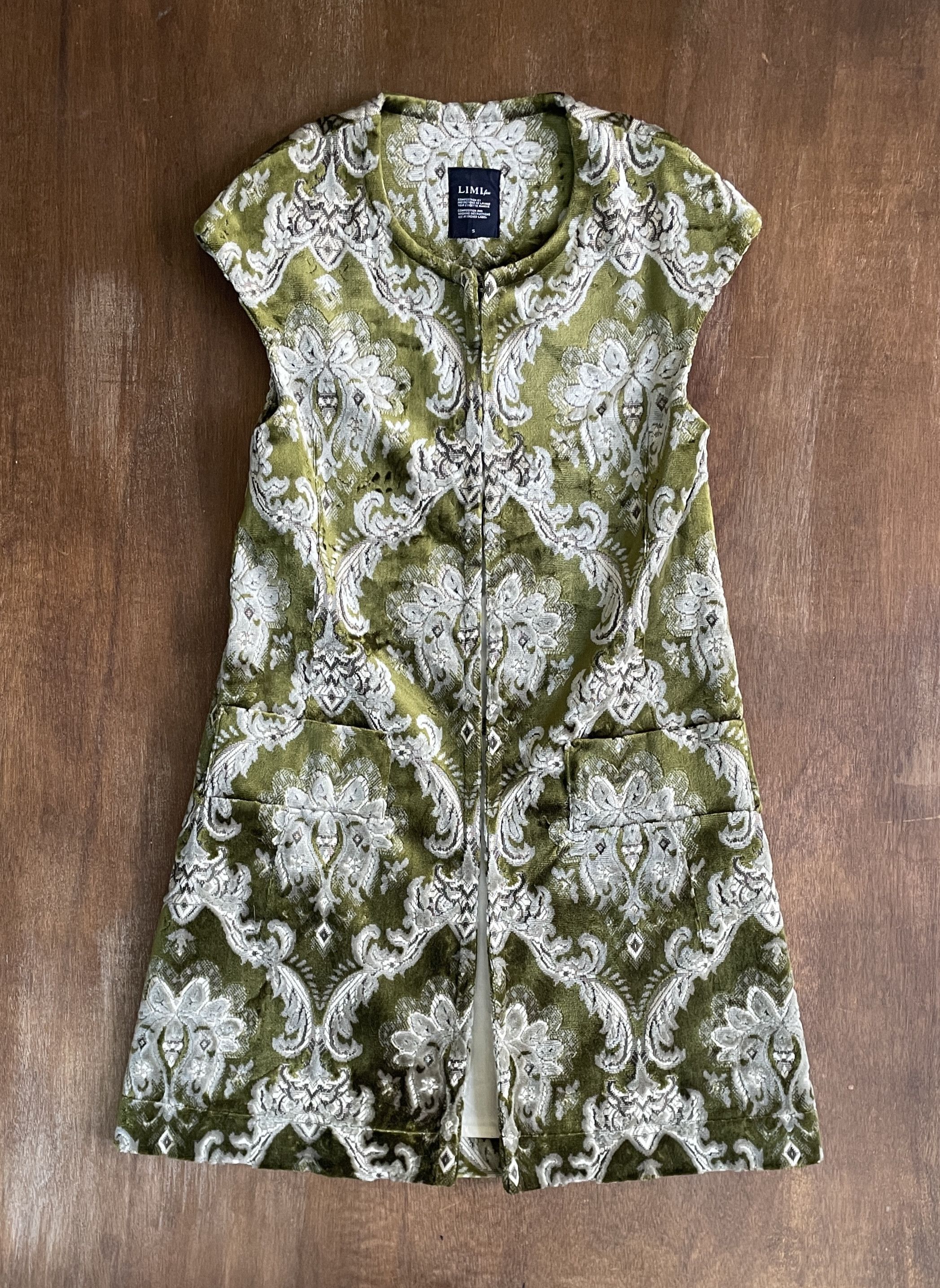 LIMI feu Paisley Jacquard A-Line Zip Dress