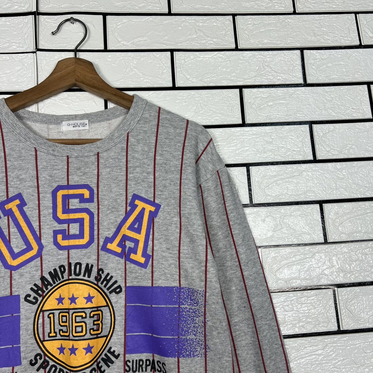 Japanese Brand USA CHAMPION SHIP SPORTS SCENE STRIPED SWEATSHIRT #3954-C180 Size US S / EU 44-46 / 1 - 4 Thumbnail
