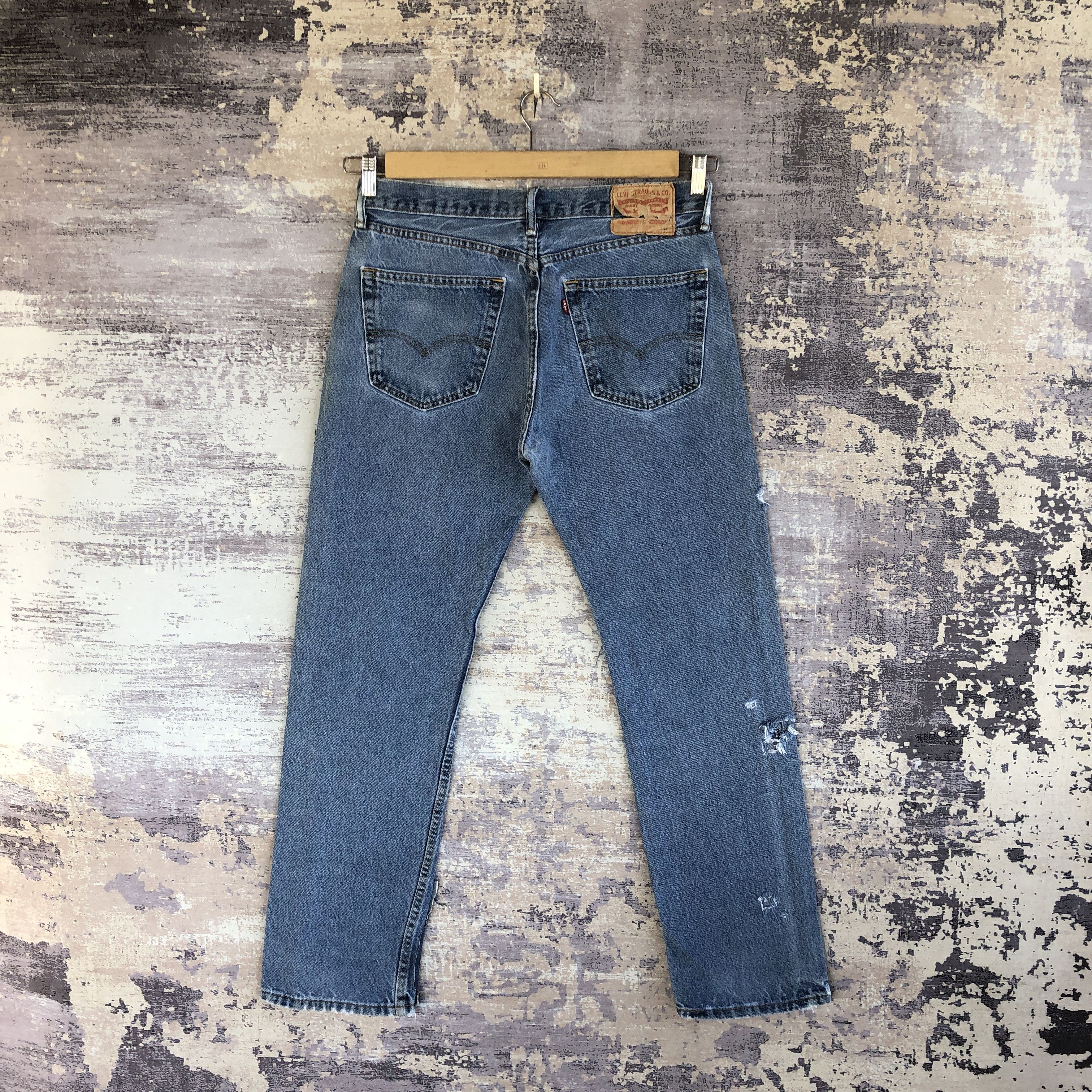 Levi's Vintage Levis Patchwork Distressed Jeans Levi's 505 Denim Size US 32 / EU 48 - 2 Thumbnail
