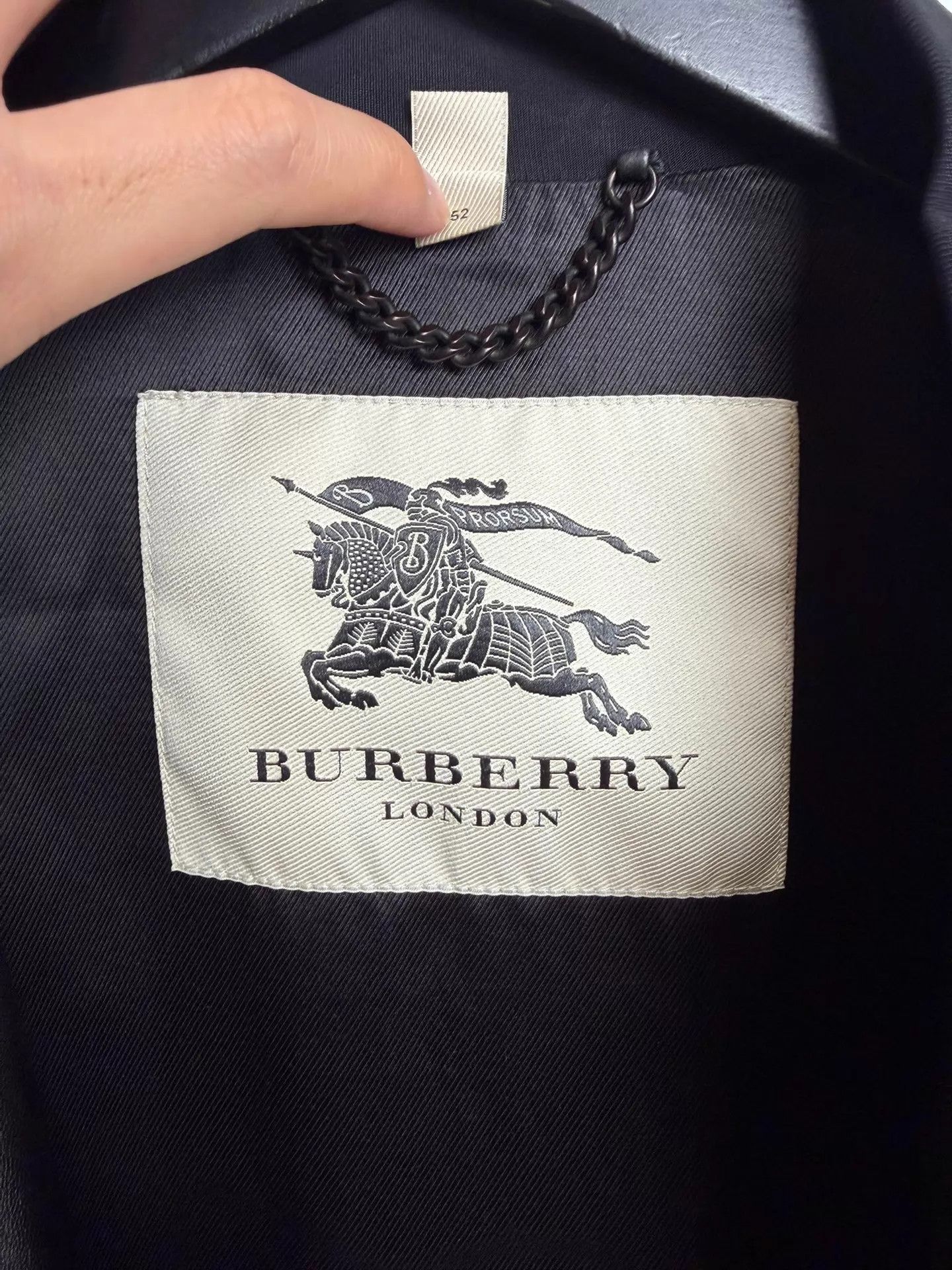 Burberry Burberry Black Lambskin Leather Jacket 52 Size US L / EU 52-54 / 3 - 7 Thumbnail