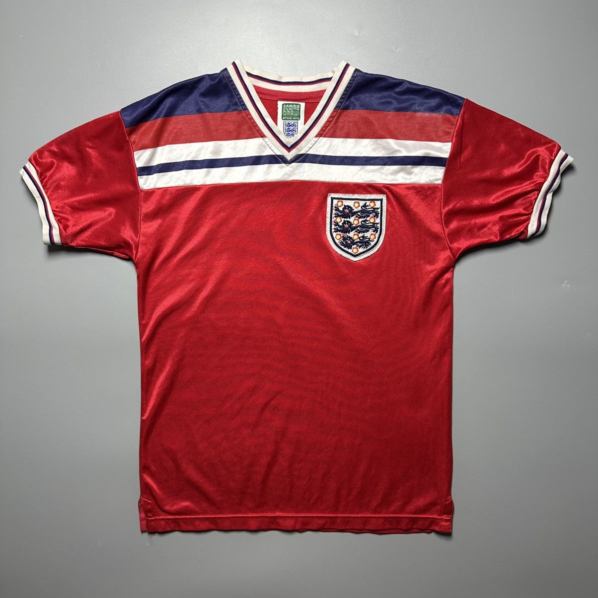 Umbro ENGLAND x SCORE DRAW 1980/1983 SOCCER AWAY JERSEY Size US S / EU 44-46 / 1 - 1 Thumbnail