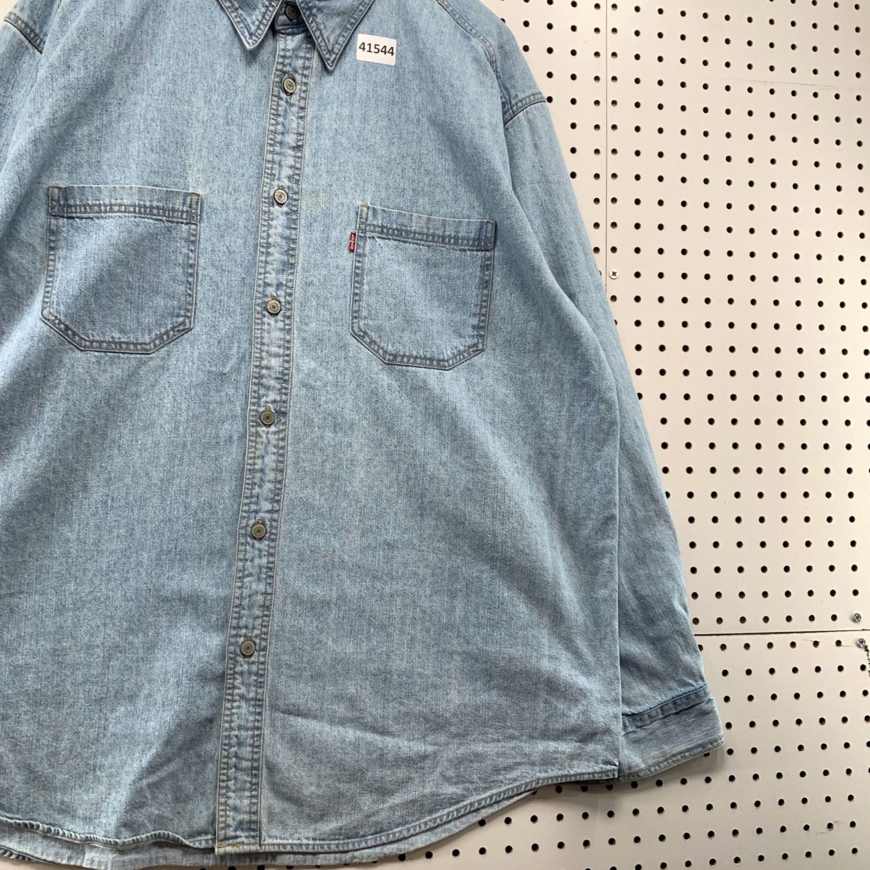 Levi's Levi's Red Tab Denim Button Shirt Men XL Blue Light Wash Western Cowboy 28x34 Size US XL / EU 56 / 4 - 6 Thumbnail