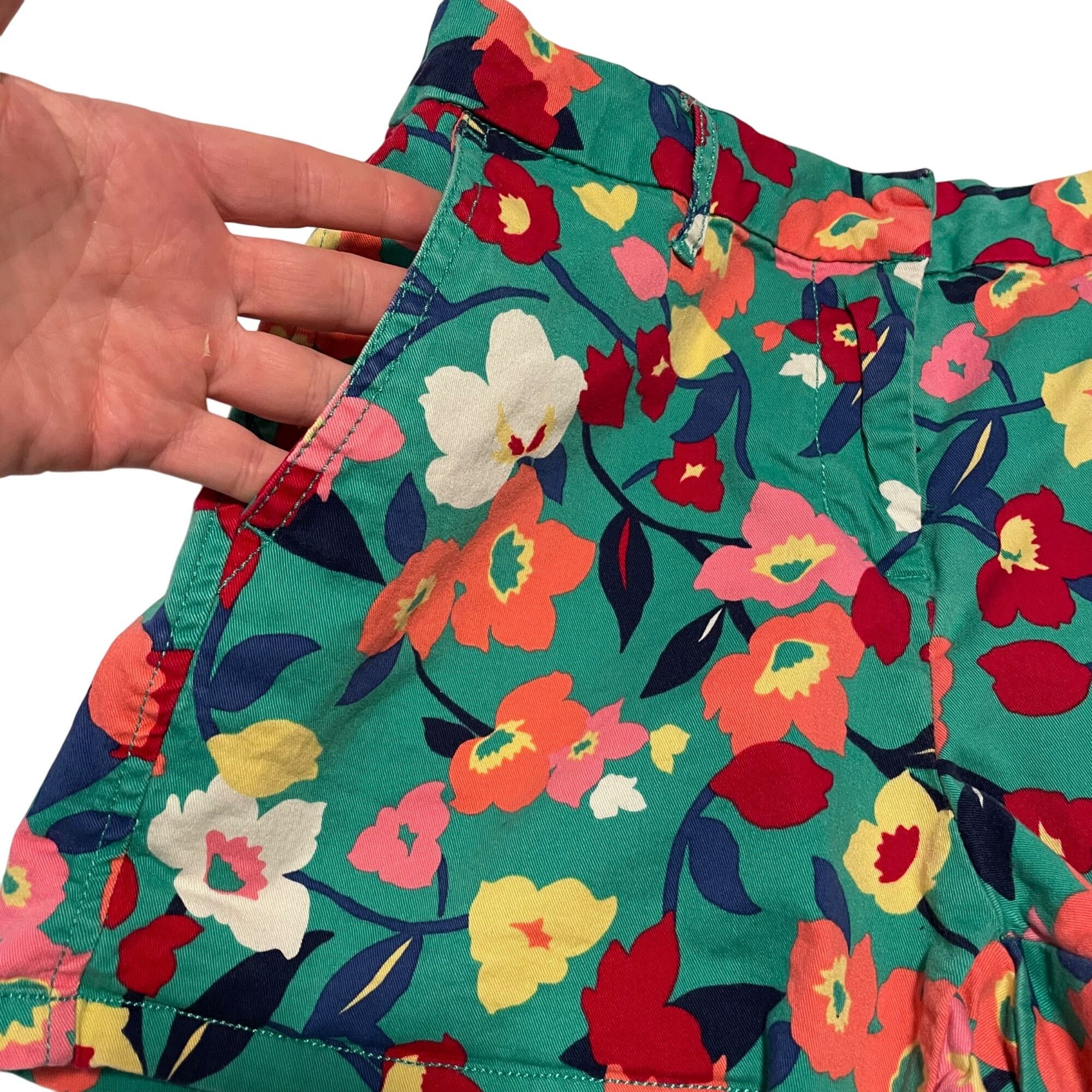 Other Colorful Floral Womens Shorts Size 4 By Elle Stretch Vibrant Size 27" / US 4 / IT 40 - 3 Thumbnail