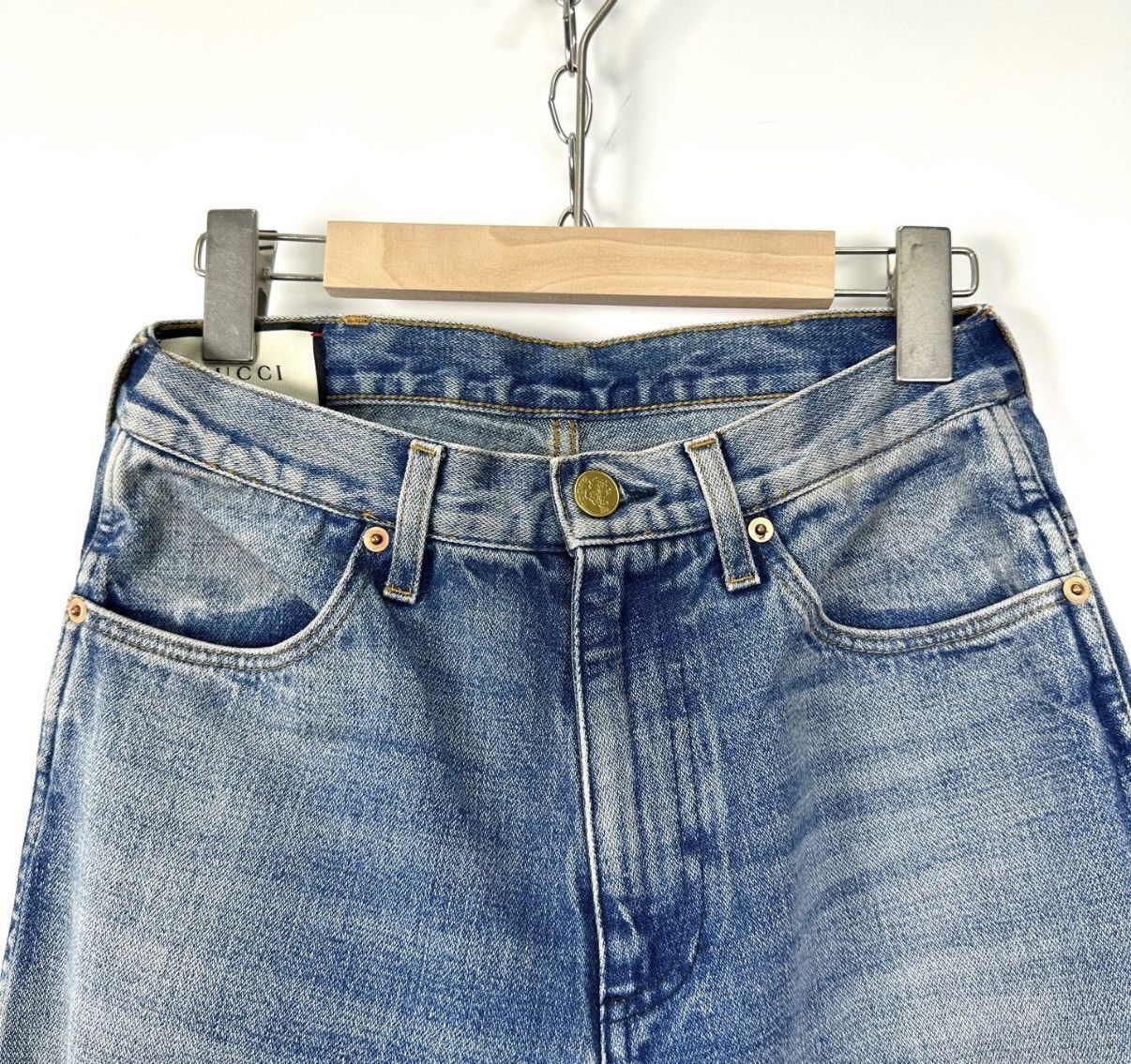 Gucci GUCCI Wide-Leg Jeans K12 Size 25" / US 0 / IT 36 - 3 Thumbnail