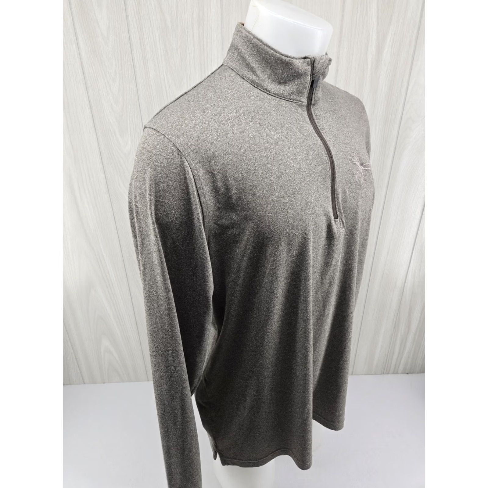 Under Armour Under Armour Mens XL Gray Camo HeatGear Loose Long Sleeve Logo 1/4 Zip Shirt Size US XL / EU 56 / 4 - 7 Thumbnail
