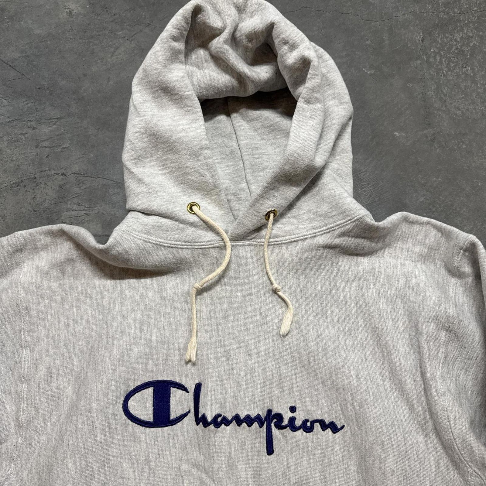 Champion × Vintage Vintage 90s Champion Reverse Weave Hoodie Spell Out SZ XL Size US XL / EU 56 / 4 - 2 Thumbnail