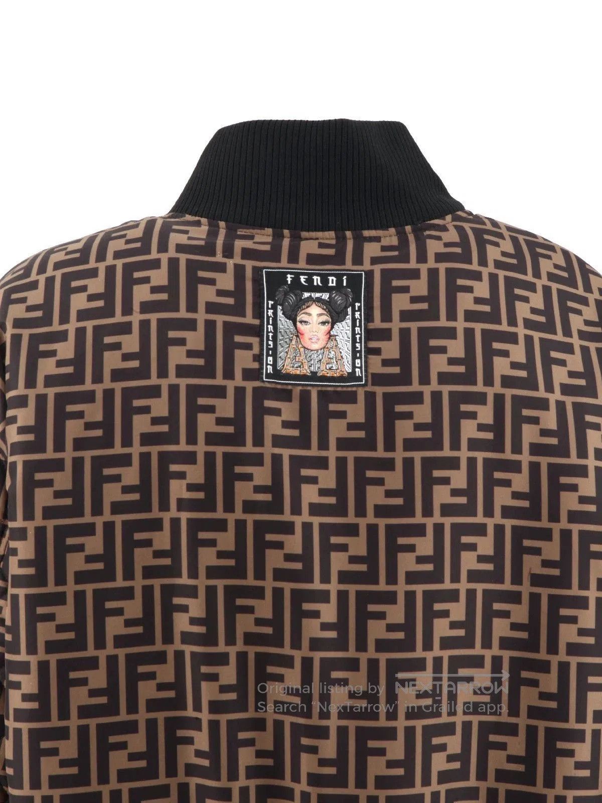 fendi double-sided embroidered jacket size 40.