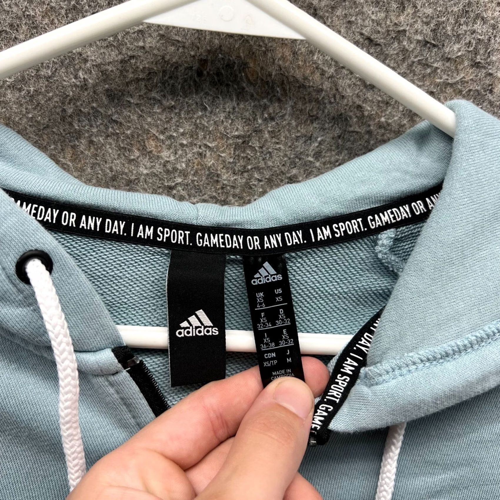 Adidas Adidas Hoodie Womens XS Blue Full Zip Jacket Track French Terry Size XS / US 0-2 / IT 36-38 - 7 Thumbnail
