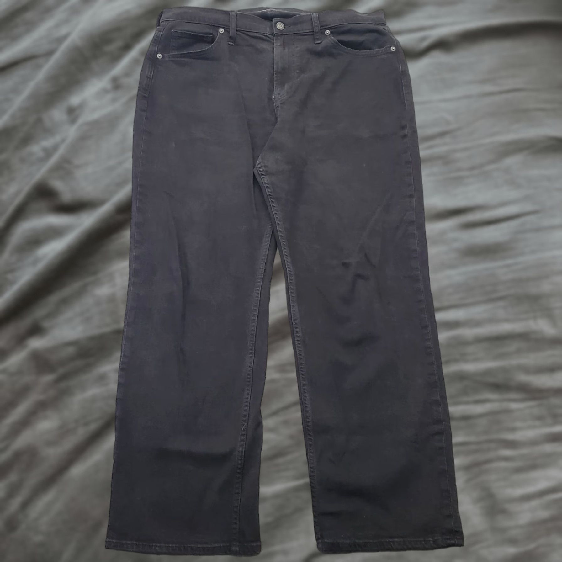 Gap Gap Womens 16 Black Straight Jeans Denim Stretch High-Rise 90s Vintage Boho 5-Pocket Regular Size 16 Size 38" / US 16 / IT 52 - 1 Thumbnail
