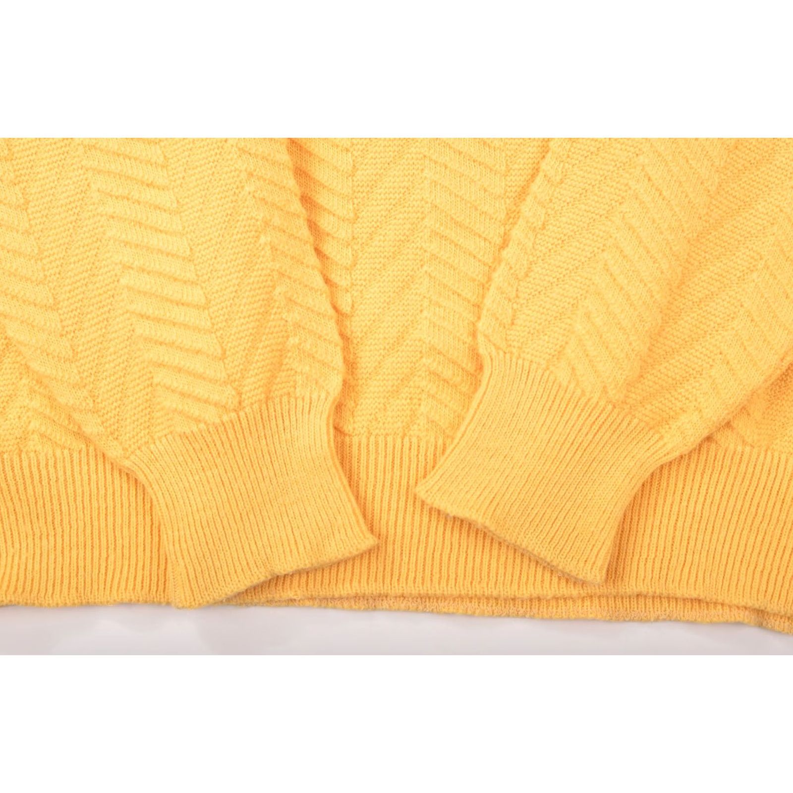 Lacoste Lacoste Vintage Yellow Zig Zag Wool Blend Sweater Mens Crew Neck Size 5 Made in France 80s 90s Size US S / EU 44-46 / 1 - 7 Thumbnail