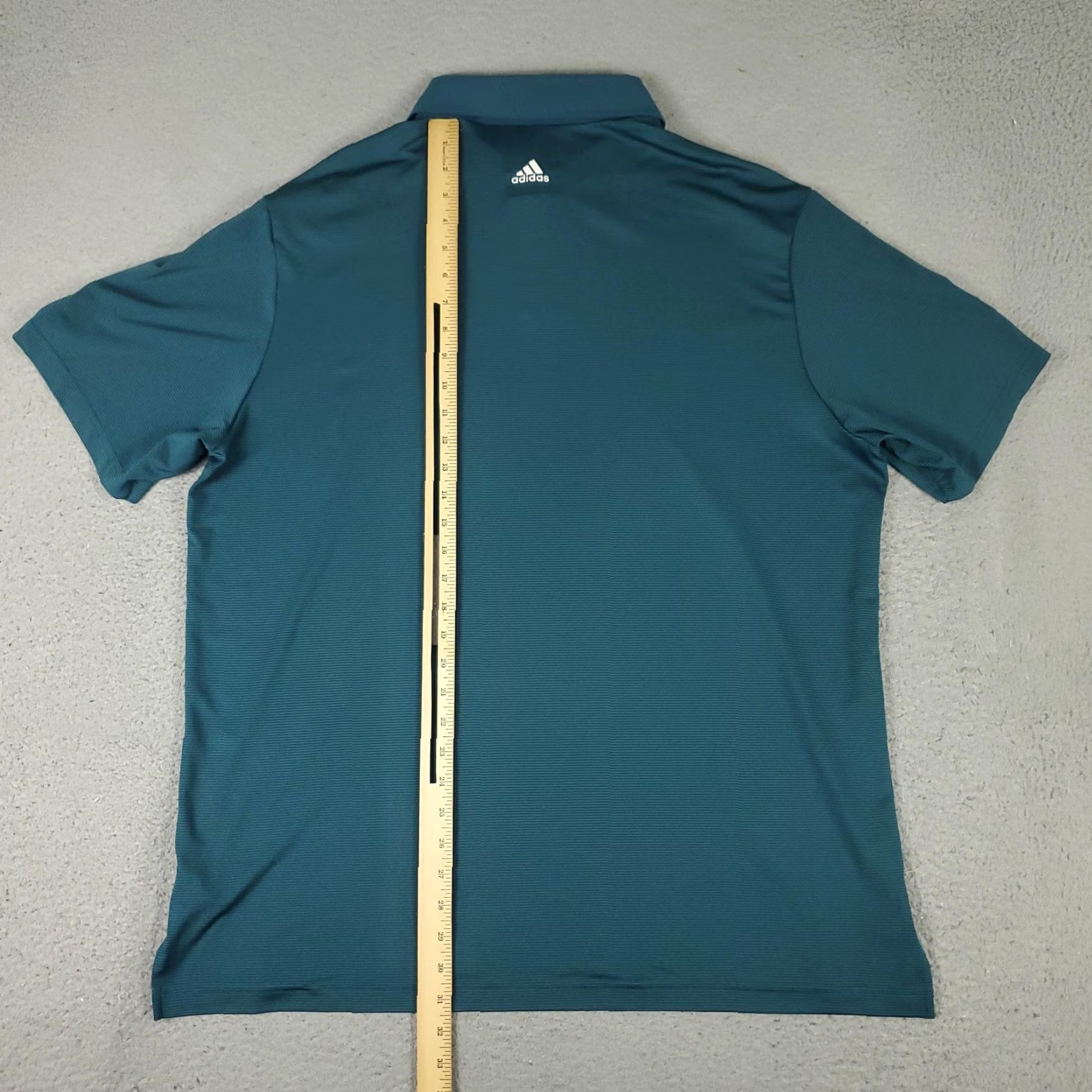 Adidas Adidas Polo Shirt Mens XL Teal Striped Golf Performance Logo Golf Size US XL / EU 56 / 4 - 4 Thumbnail